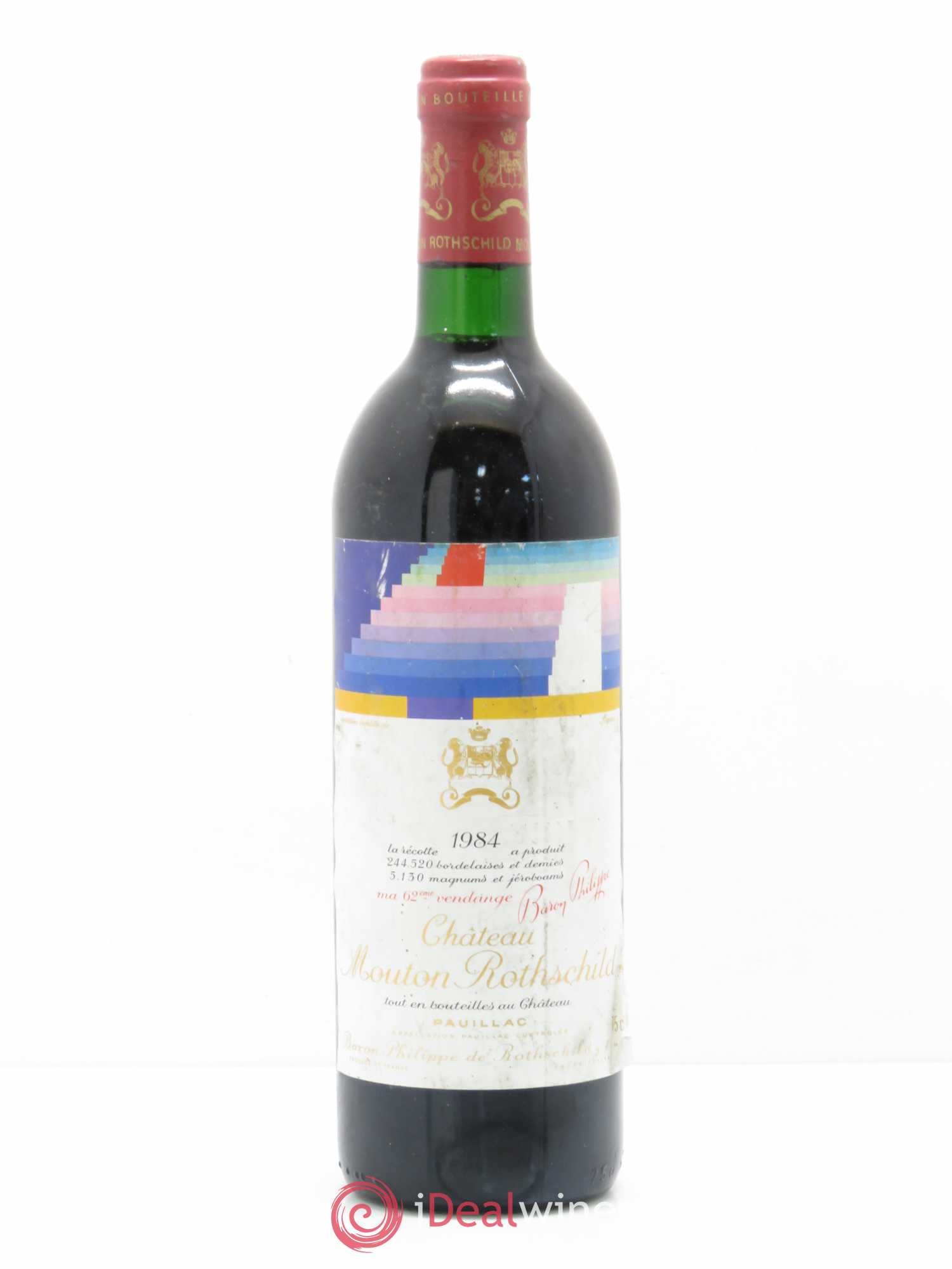 Château Mouton Rothschild 1er Grand Cru Classé 1984 - Lot de 1 bouteille - 0