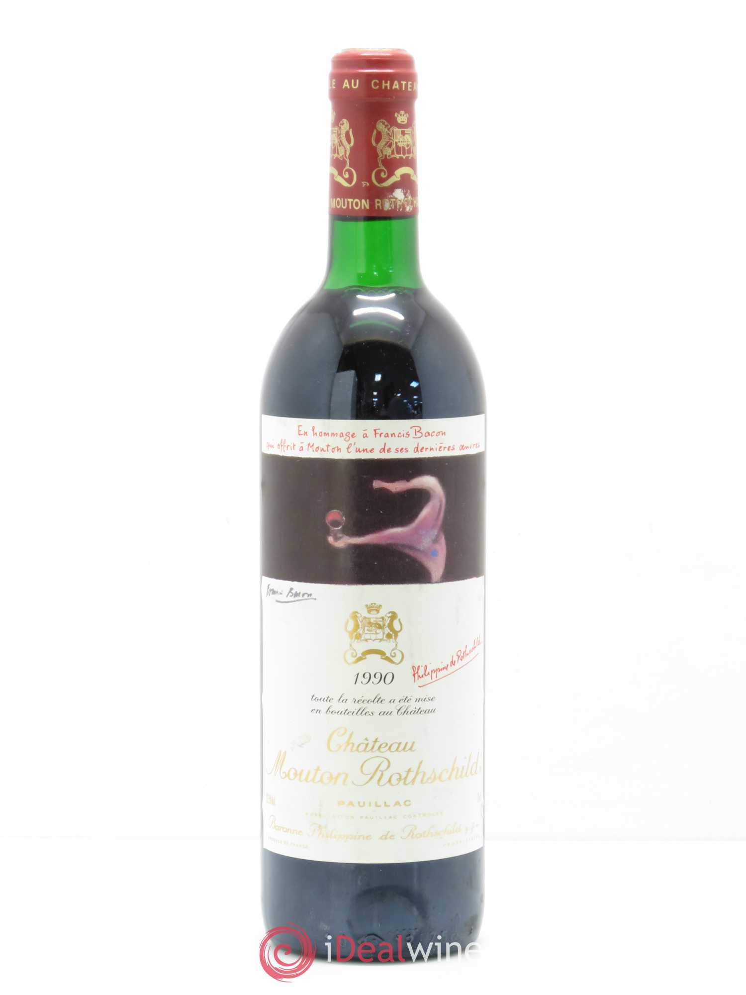 Château Mouton Rothschild 1er Grand Cru Classé 1990 - Lot de 1 bouteille - 0