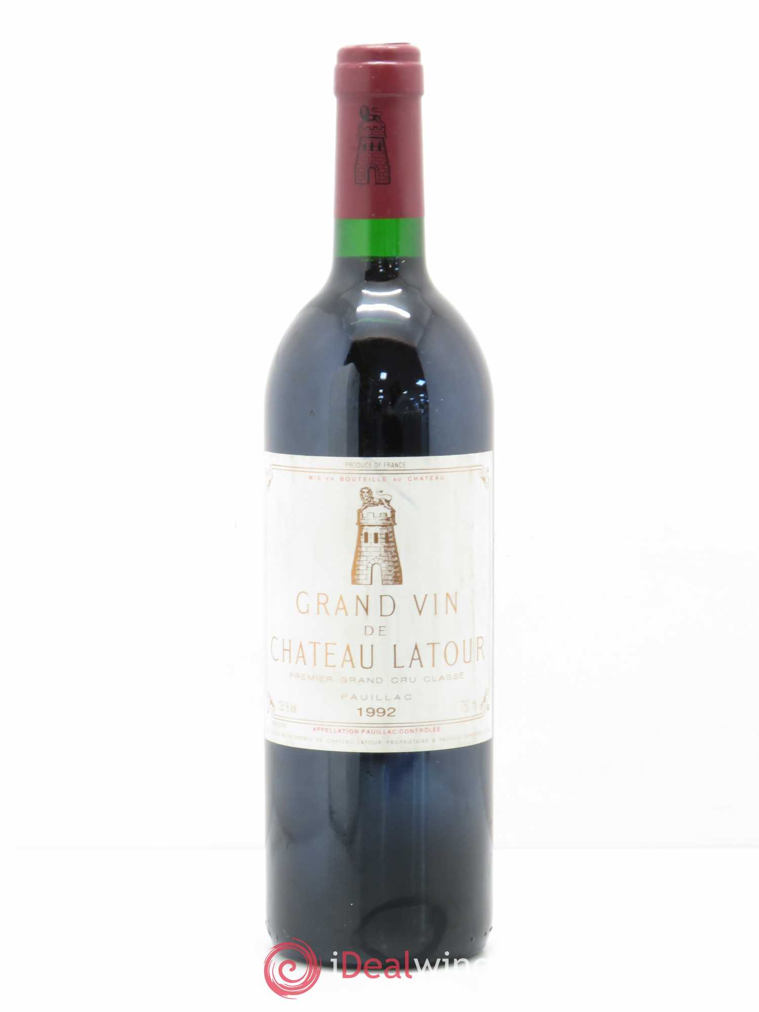 Château Latour 1er Grand Cru Classé 1992 - Lot de 1 bouteille - 0