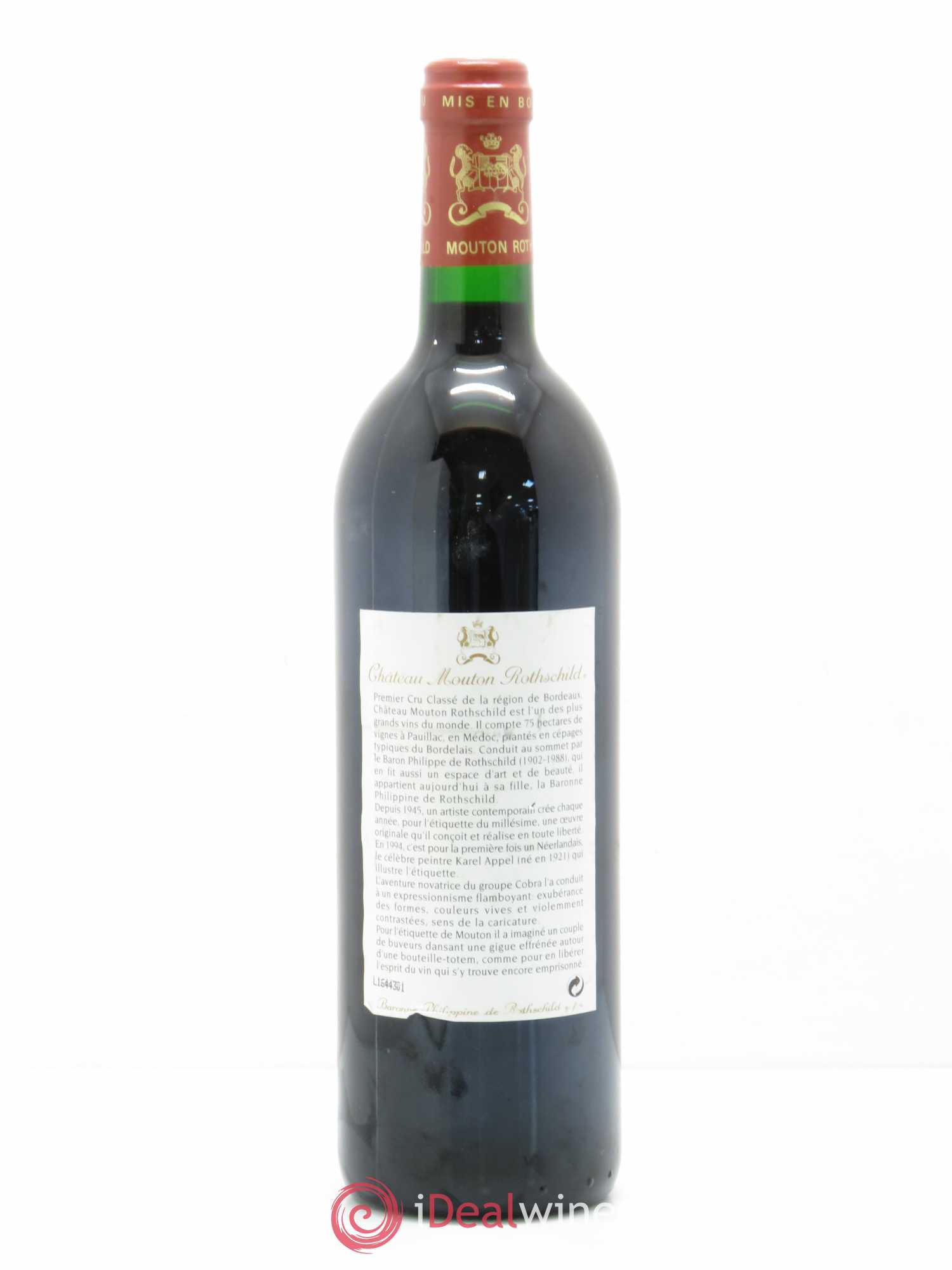 Château Mouton Rothschild 1er Grand Cru Classé 1994 - Lot de 1 bouteille - 1