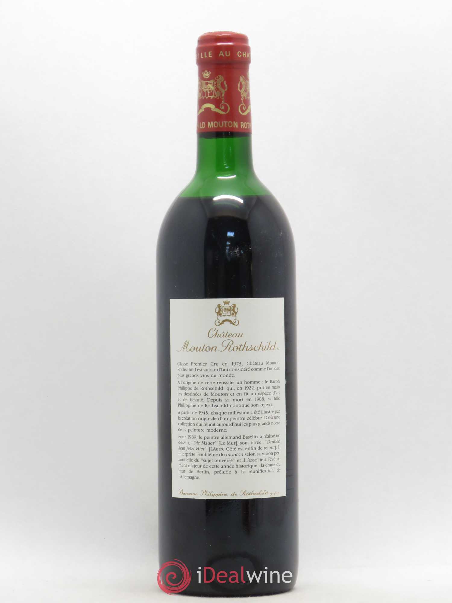 Château Mouton Rothschild 1er Grand Cru Classé 1989 - Posten von 1 Flasche - 1