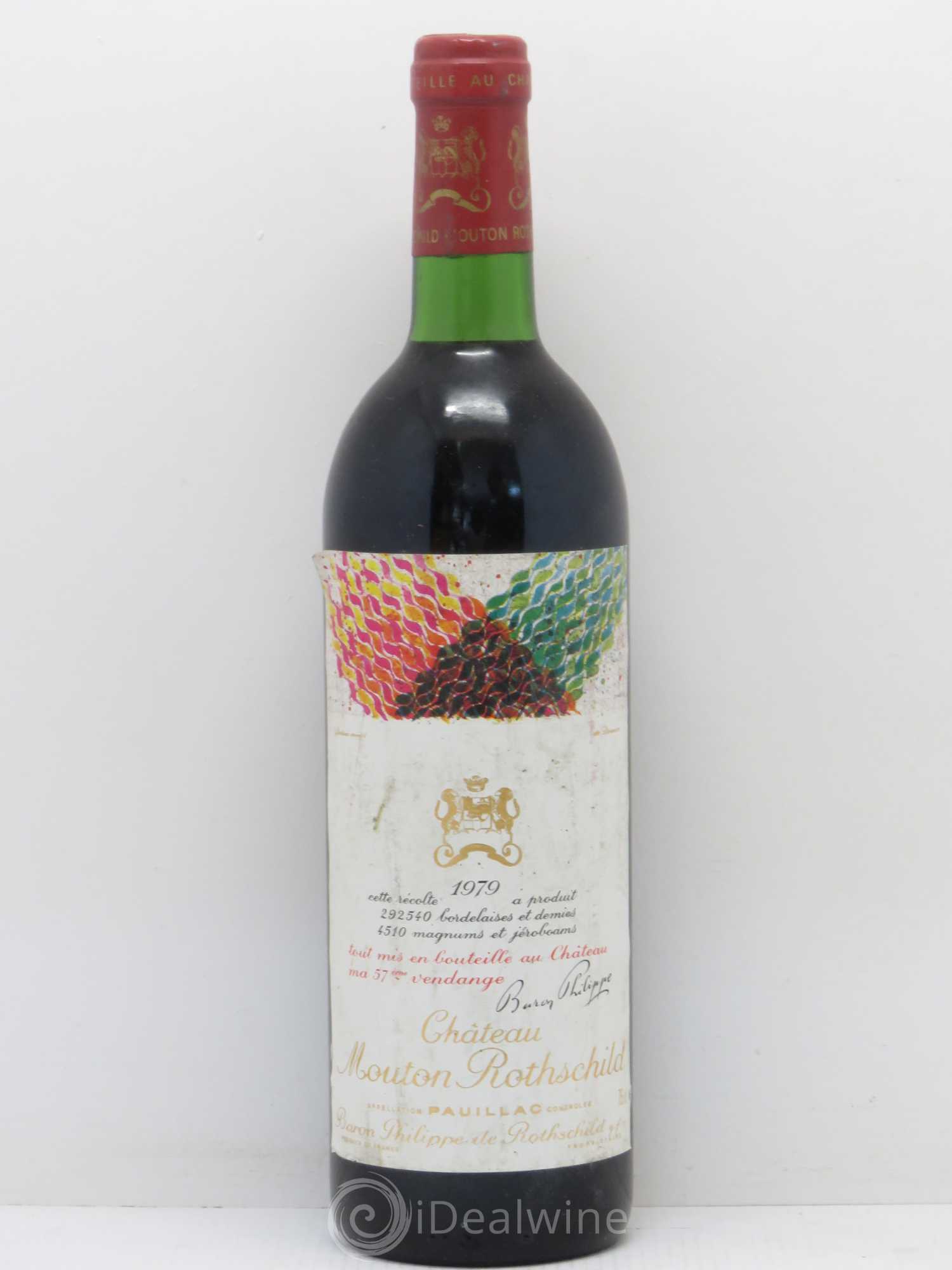 Château Mouton Rothschild 1er Grand Cru Classé 1979 - Lot de 1 bouteille - 0