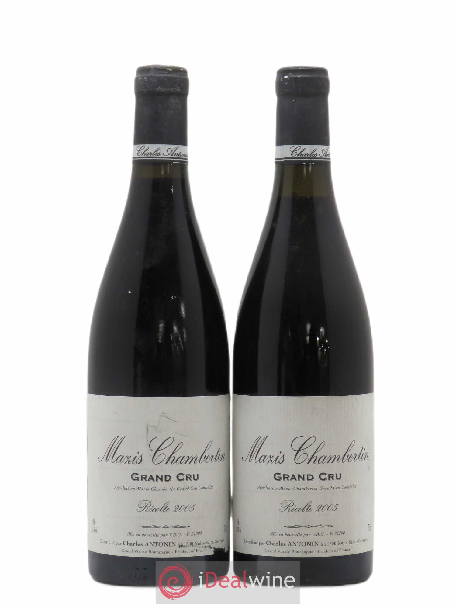Mazis-Chambertin Grand Cru Charles Antonin 2005 - Lot de 2 bouteilles - 0