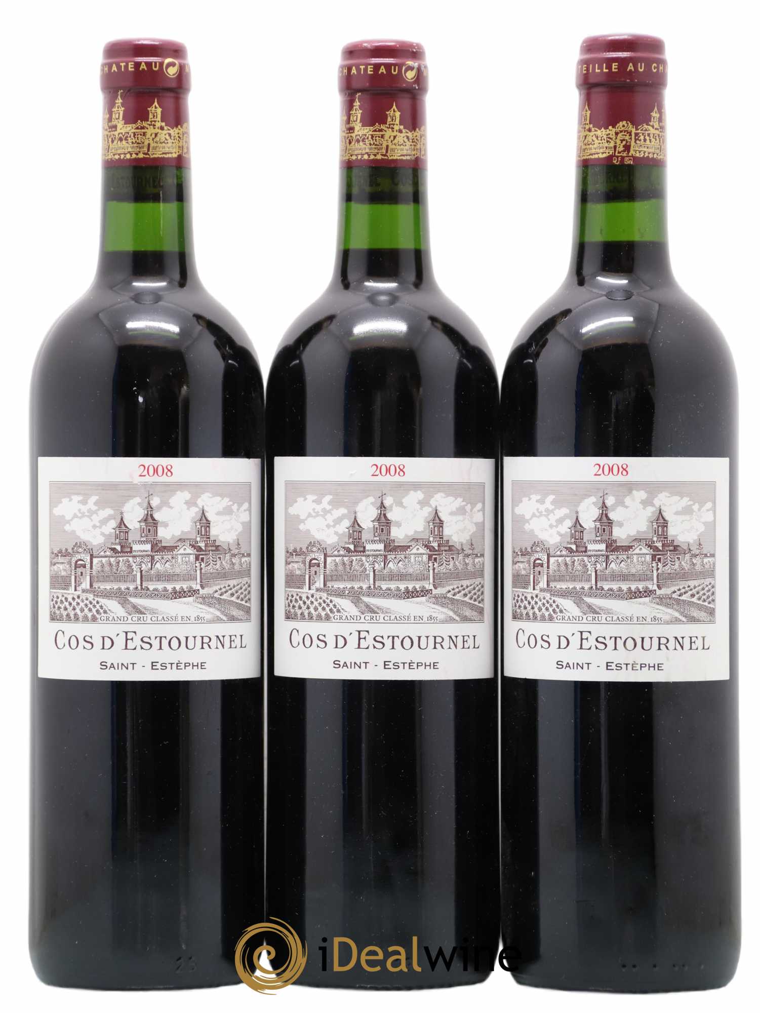 Cos d'Estournel 2ème Grand Cru Classé 2008 - Lot de 3 bouteilles - 0