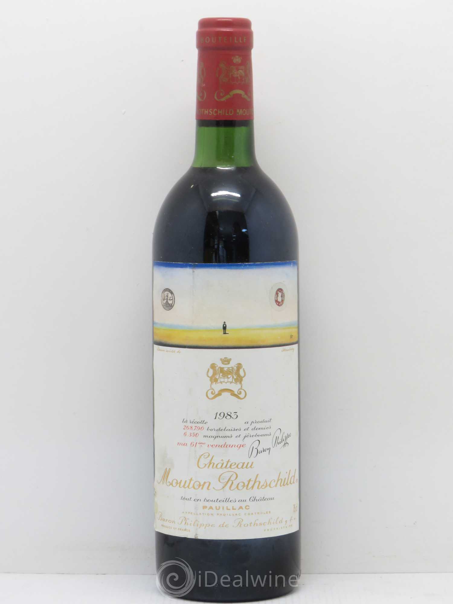 Château Mouton Rothschild 1er Grand Cru Classé 1983 - Lot de 1 bouteille - 0