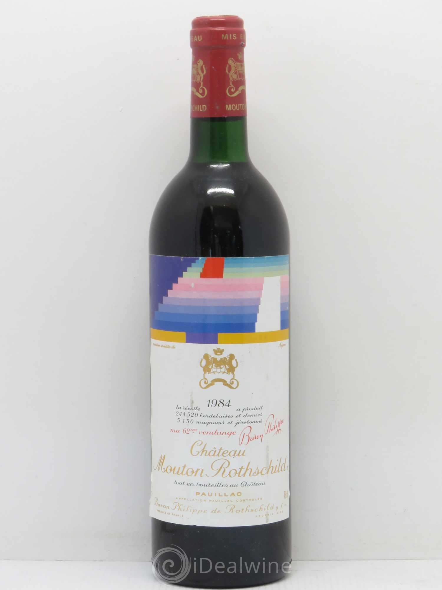 Château Mouton Rothschild 1er Grand Cru Classé 1984 - Lot de 1 bouteille - 0