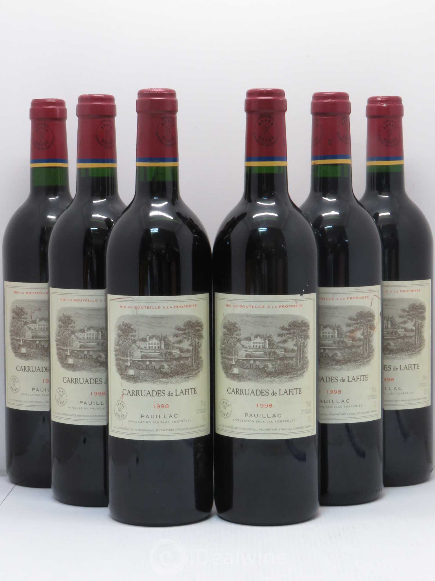 Carruades de Lafite Rothschild Second Vin 1998 - Lot de 6 bouteilles - 0