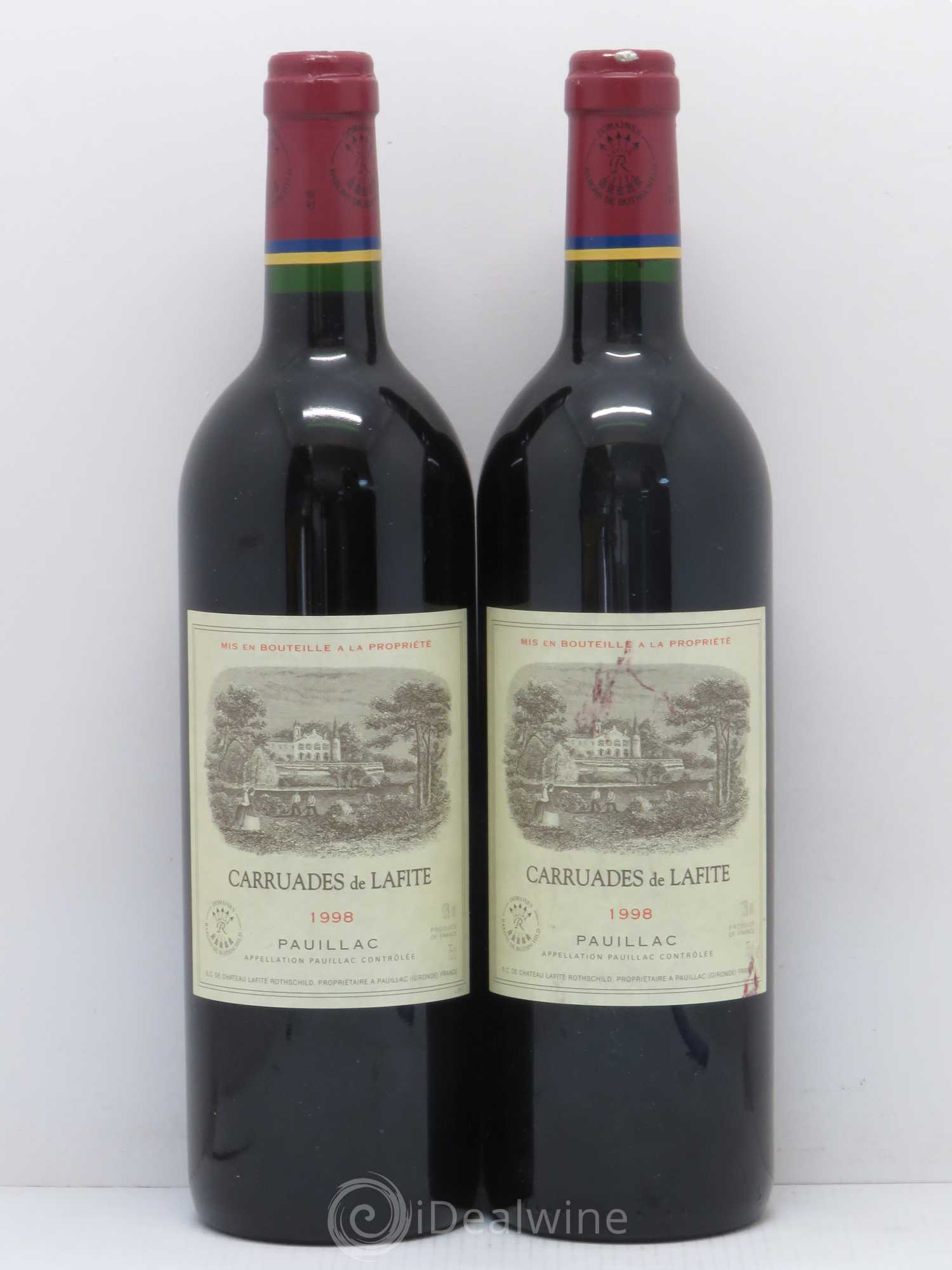 Carruades de Lafite Rothschild Second Vin 1998 - Lot de 2 bouteilles - 0