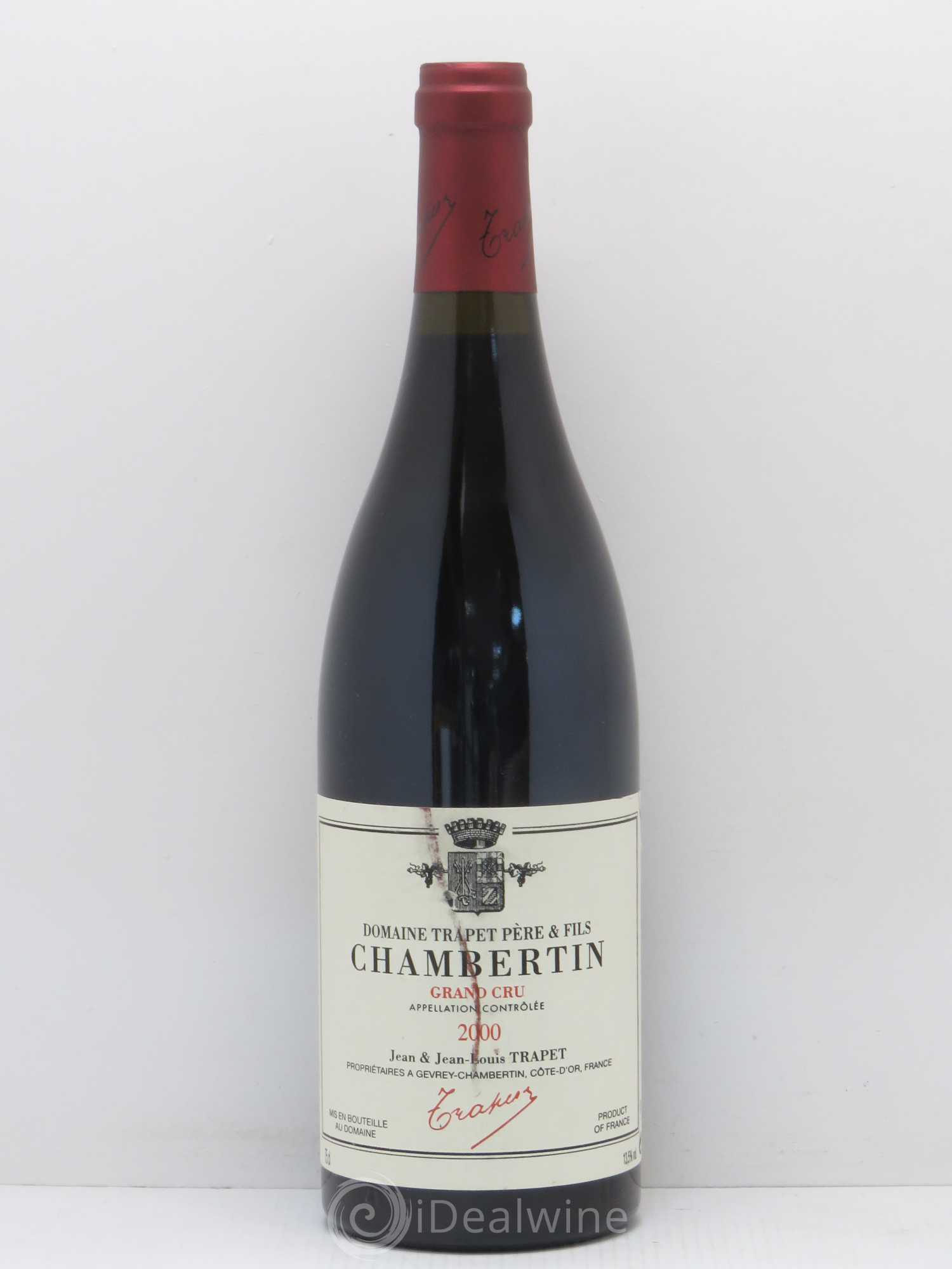 Chambertin Grand Cru Domaine Trapet 2000 - Lot de 1 bouteille - 0