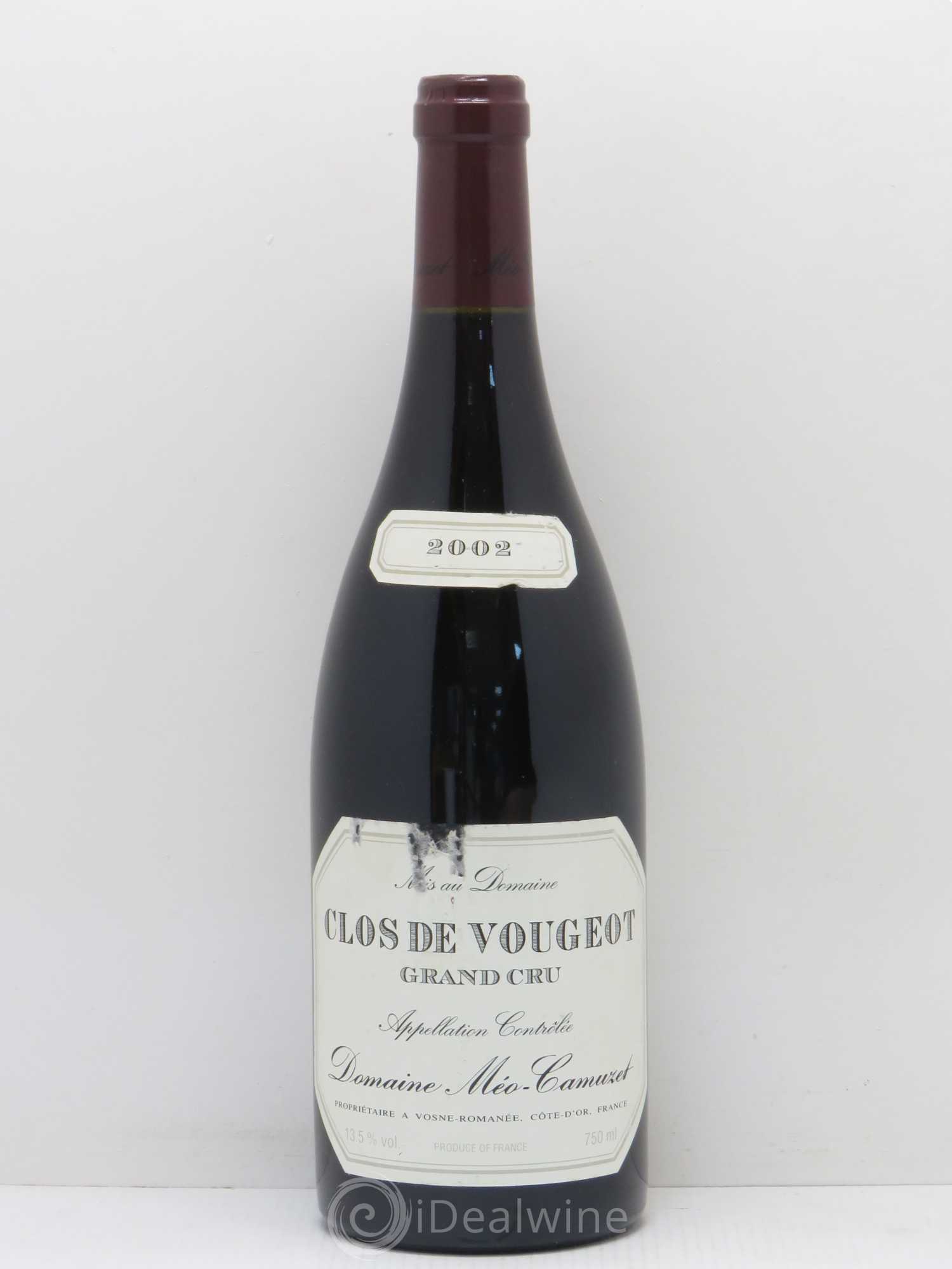 Clos de Vougeot Grand Cru Méo-Camuzet (Domaine) 2002 - Lot de 1 bouteille - 0