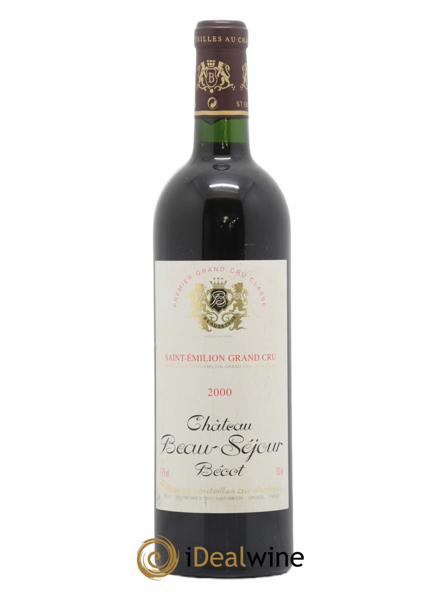 Château Beau-Séjour Bécot 1er Grand Cru Classé B 2000 - Lot de 1 bouteille - 0