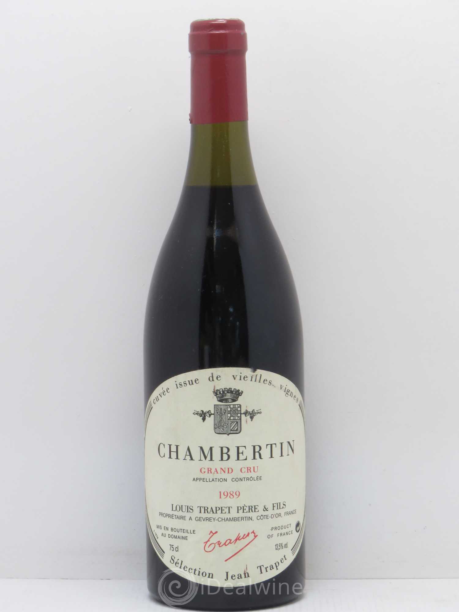 Chambertin Grand Cru Domaine Trapet 1989 - Lot de 1 bouteille - 0
