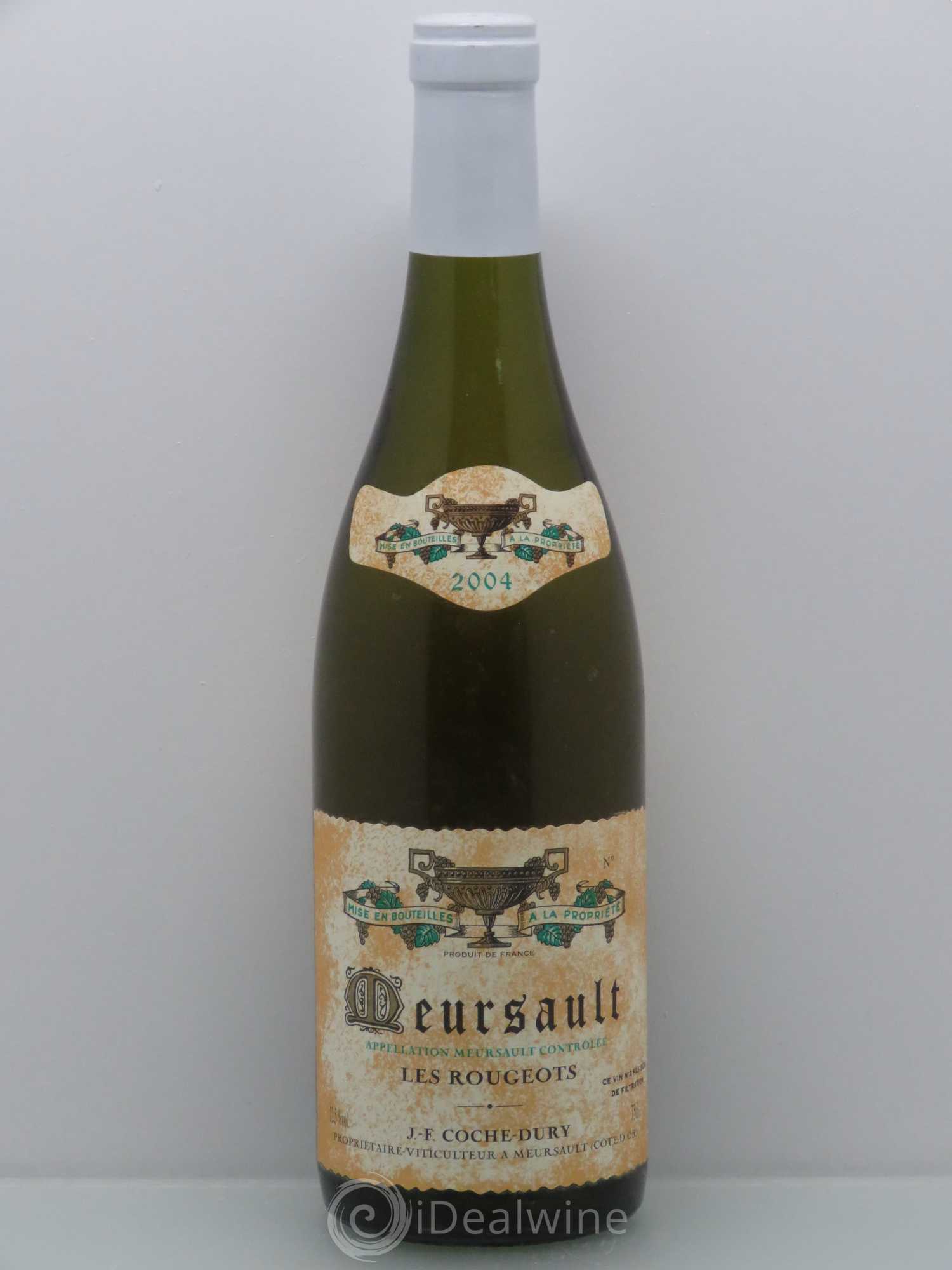 Meursault Coche Dury (Domaine) Les rougeots 2004 - Posten von 1 Flasche - 0