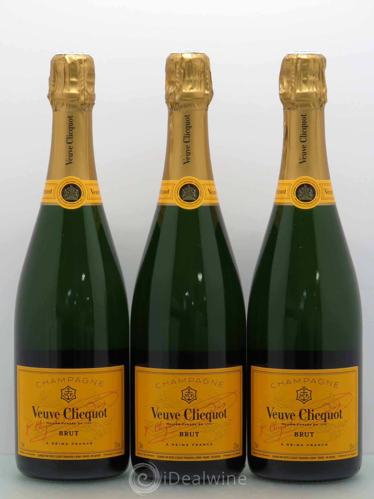 Champagne Brut Champagne Veuve Clicquot - Posten von 3 Flaschen - 0