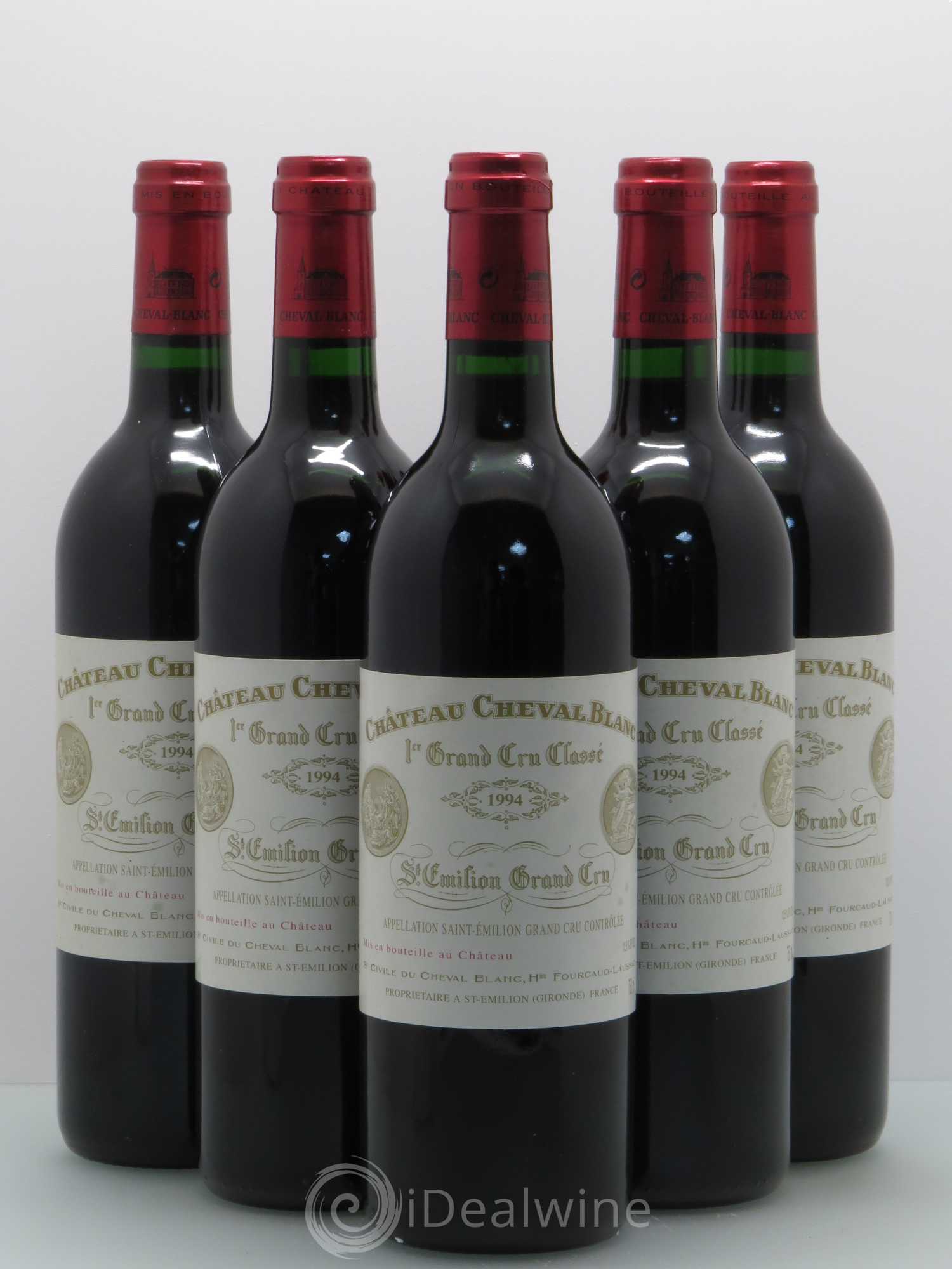 Château Cheval Blanc 1er Grand Cru Classé A 1994 - Lot de 5 bouteilles - 0