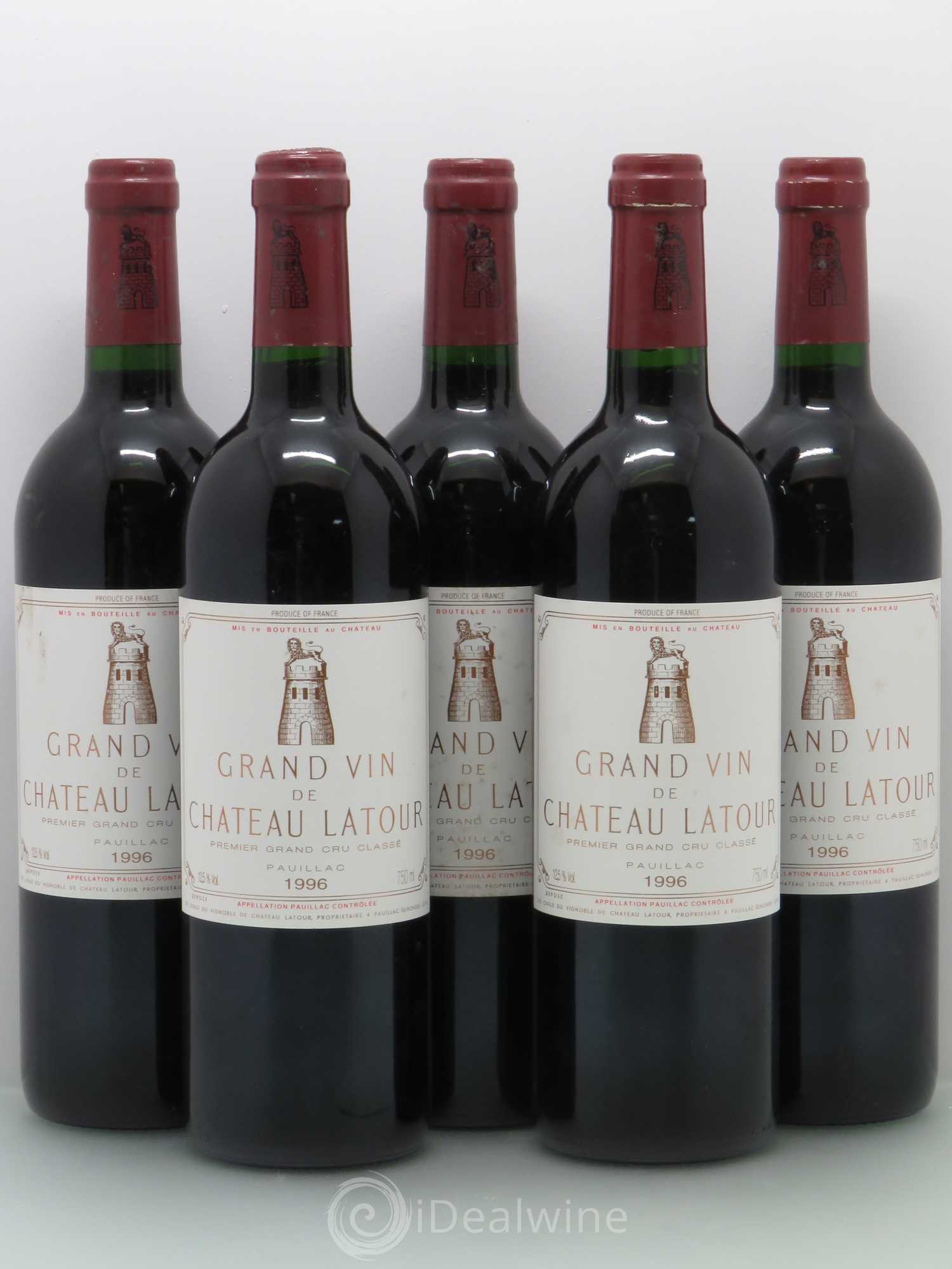 Château Latour 1er Grand Cru Classé 1996 - Lot de 5 bouteilles - 0