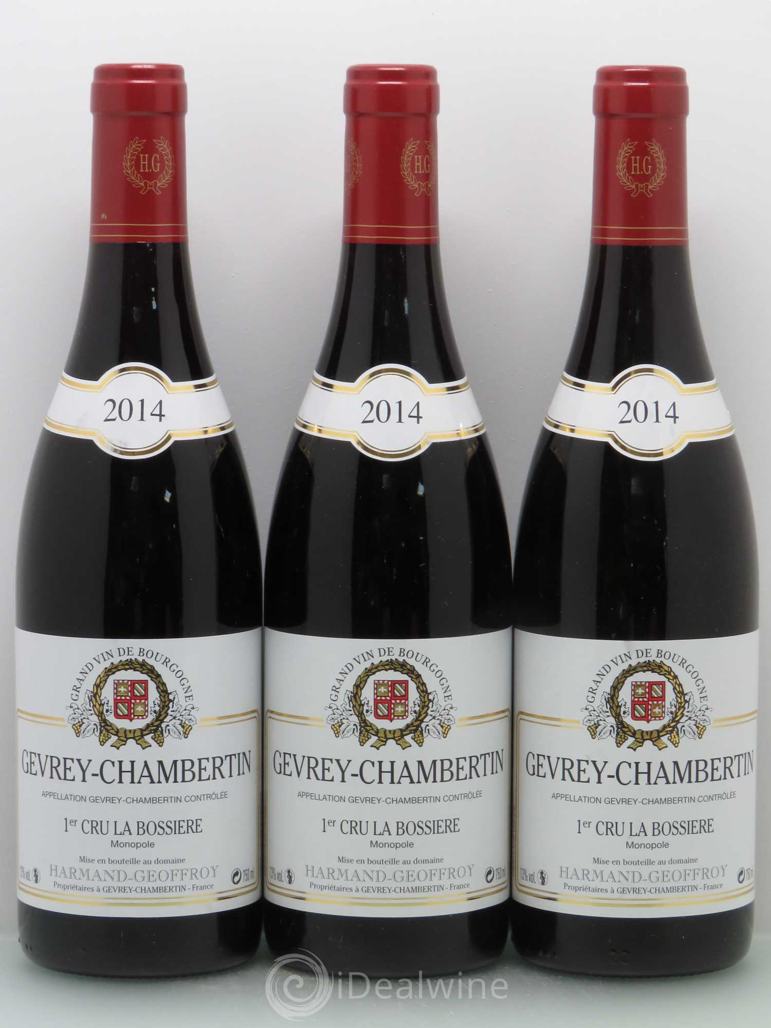 Gevrey-Chambertin 1er Cru La Bossière Harmand-Geoffroy (Domaine) 2014 - Lot de 3 bouteilles - 0