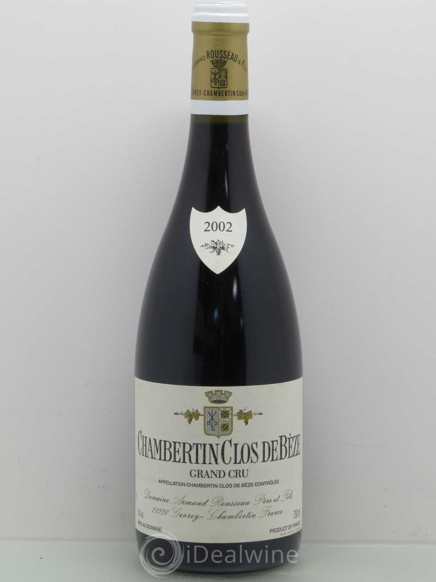 Chambertin Clos de Bèze Grand Cru Armand Rousseau (Domaine) 2002 - Lot de 1 bouteille - 0
