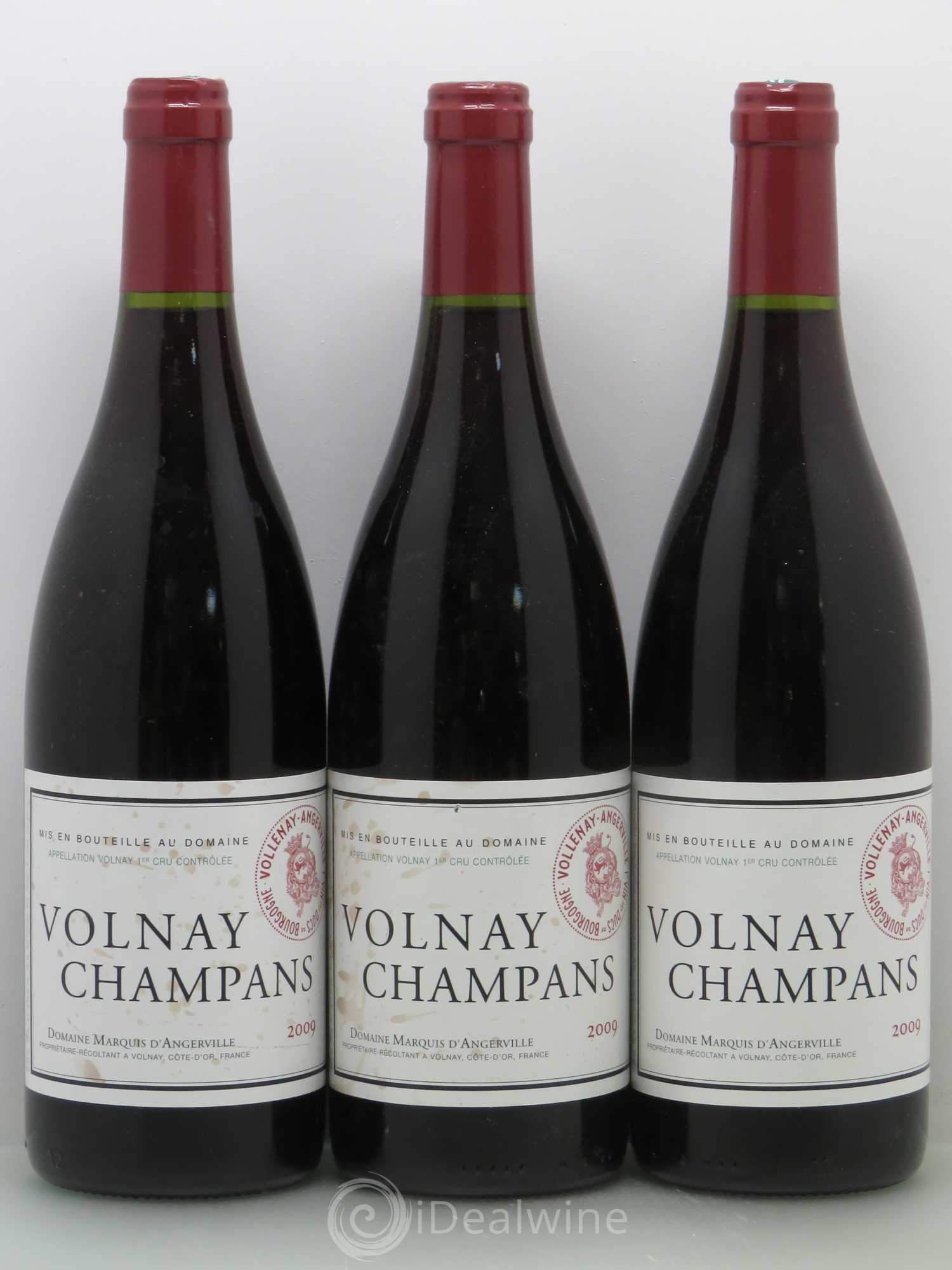 Volnay 1er Cru Champans Marquis d'Angerville (Domaine) 2009 - Lot de 3 bouteilles - 0