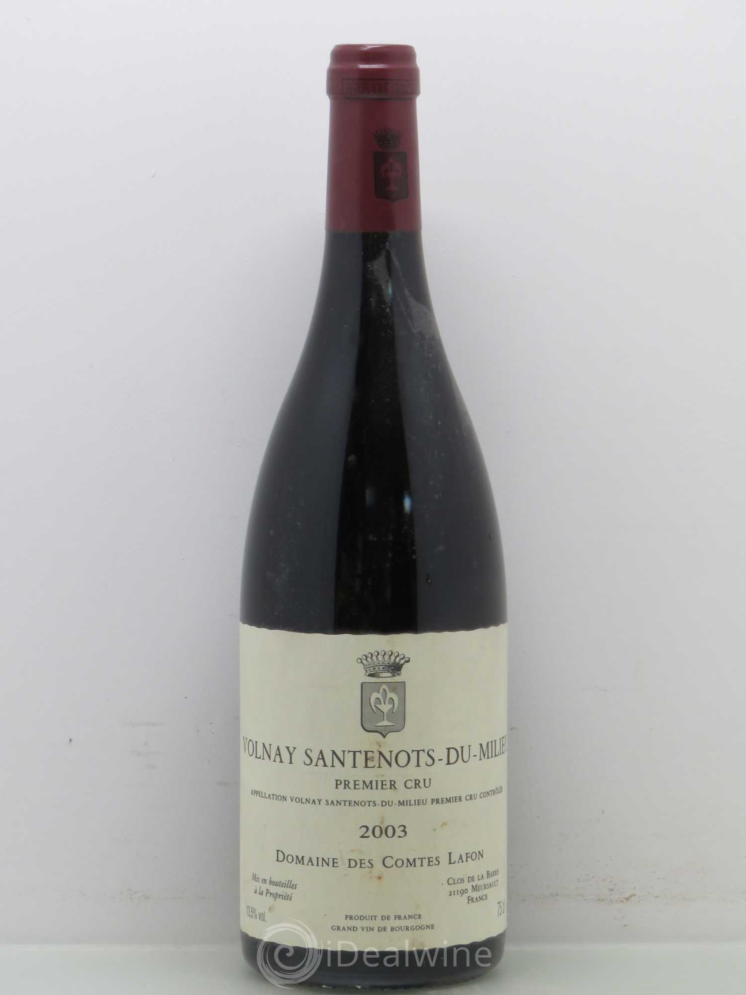 Volnay 1er Cru Santenots du Milieu Comtes Lafon (Domaine des) 2003 - Lot de 1 bouteille - 0