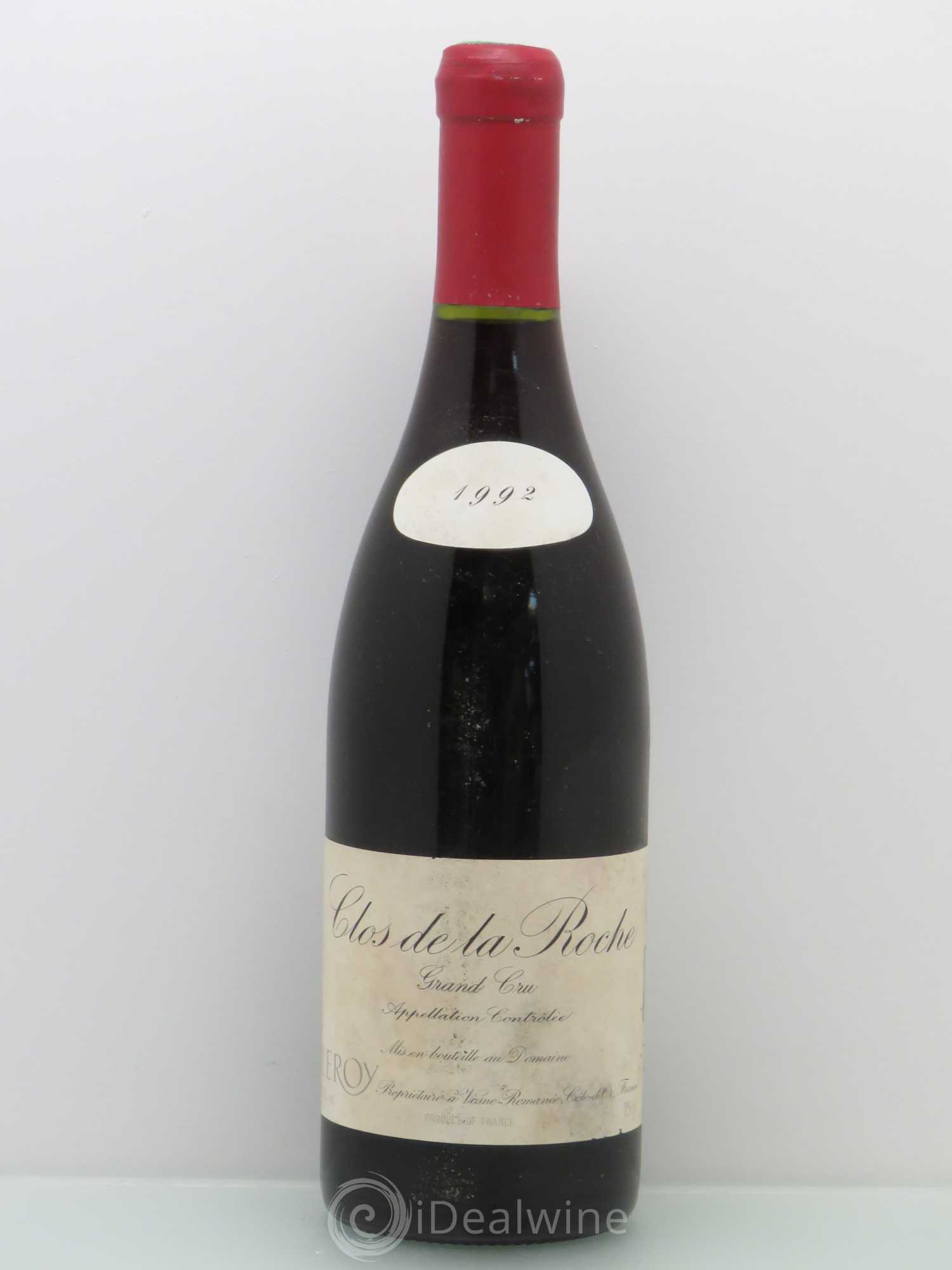 Clos de la Roche Grand Cru Leroy (Domaine) 1992 - Lot de 1 bouteille - 0