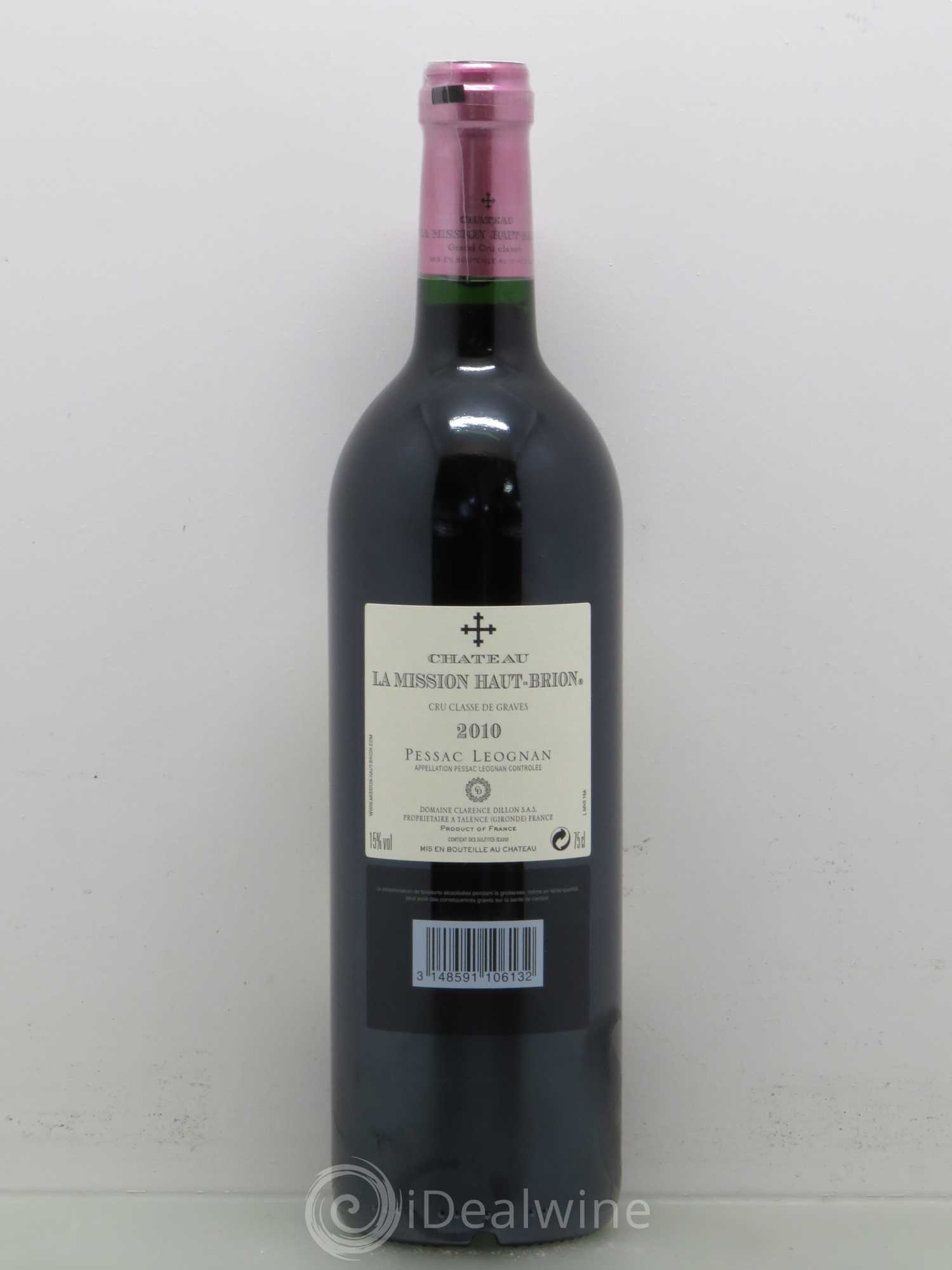 Château la Mission Haut-Brion Cru Classé de Graves 2010 - Lot de 1 bouteille - 1
