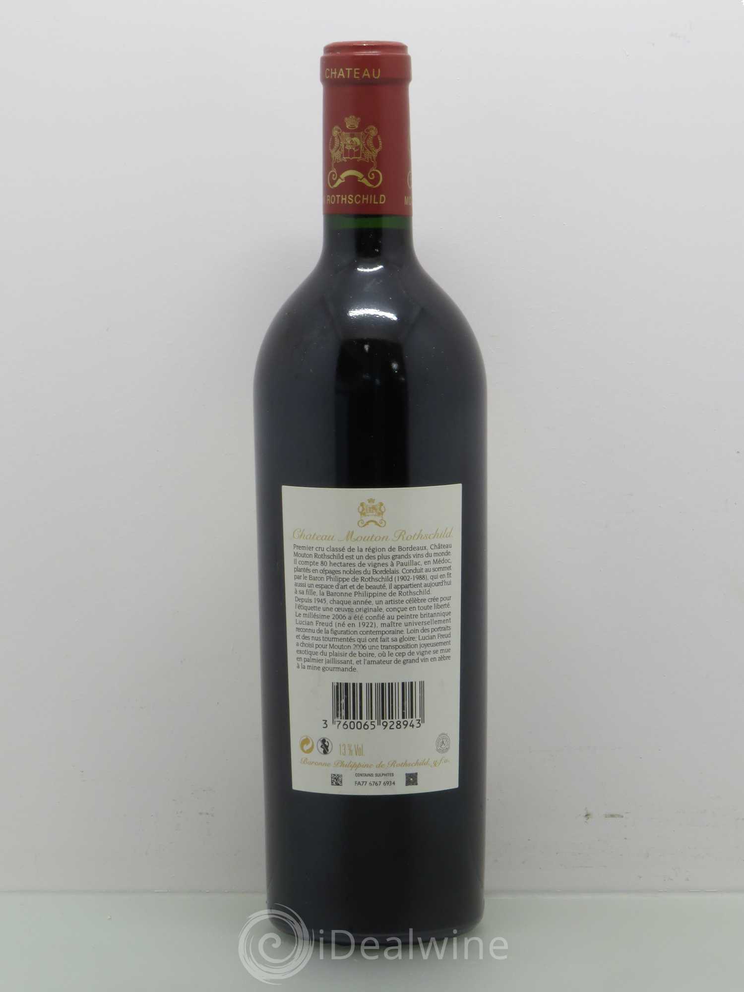Château Mouton Rothschild 1er Grand Cru Classé 2006 - Lot de 1 bouteille - 1
