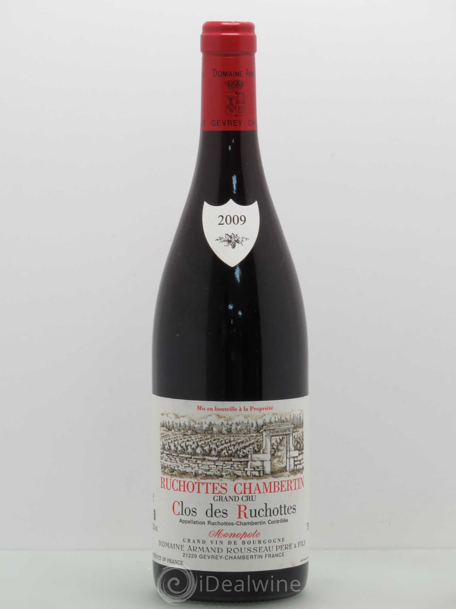 Ruchottes-Chambertin Grand Cru Clos des Ruchottes Armand Rousseau (Domaine) 2009 - Posten von 1 Flasche - 0