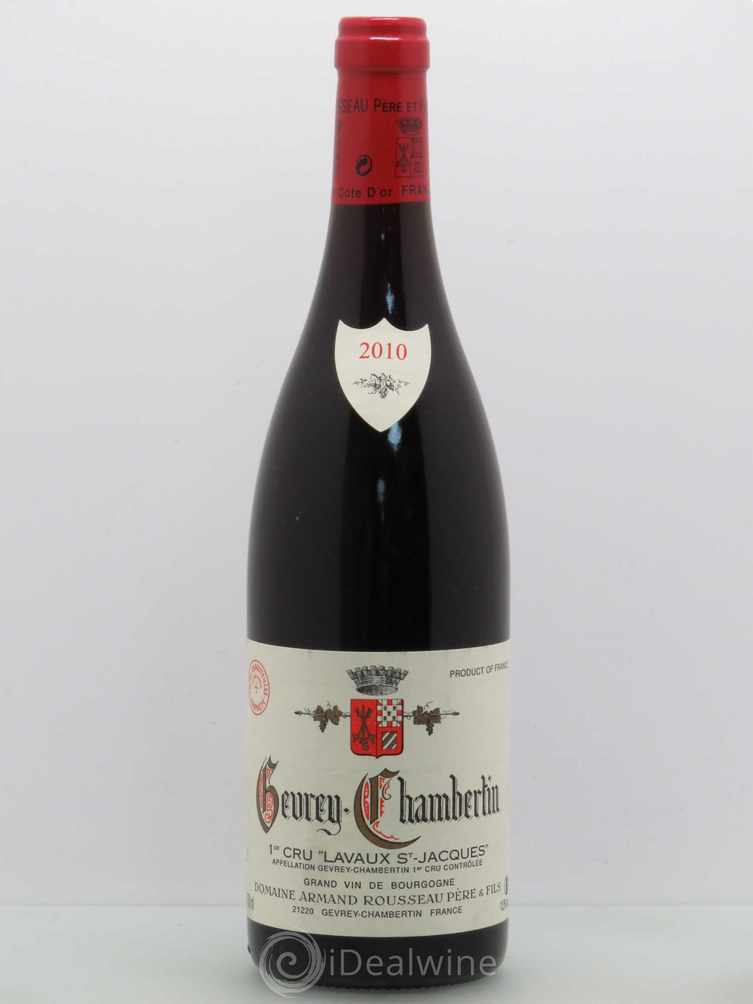 Gevrey-Chambertin 1er Cru Lavaux Saint Jacques Armand Rousseau (Domaine) 2010 - Lot de 1 bouteille - 0