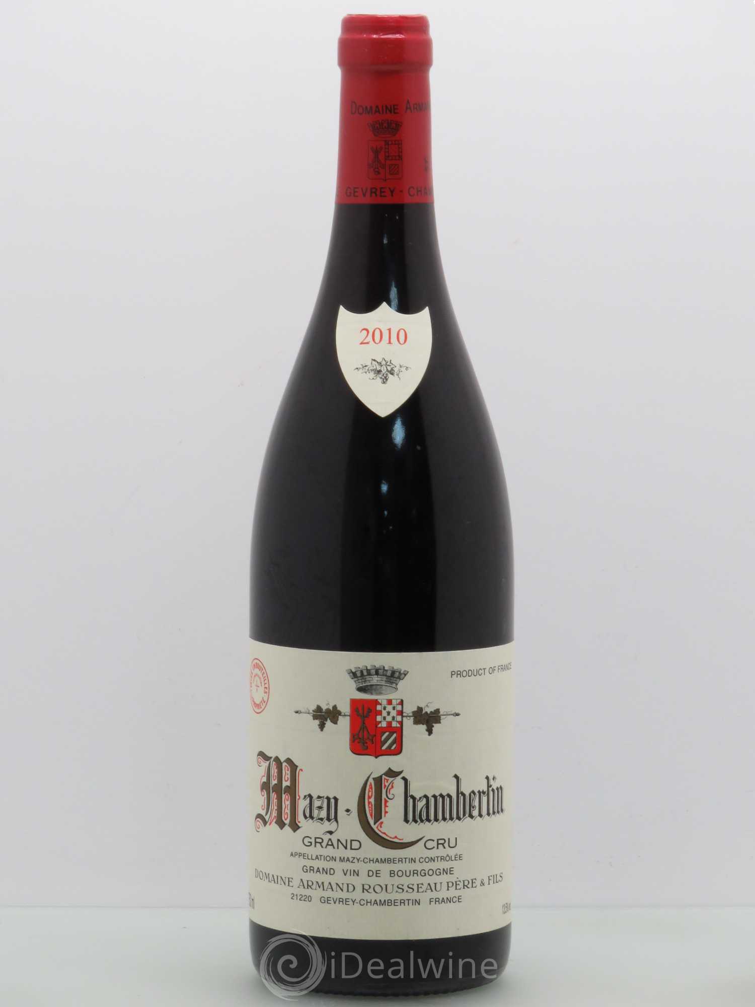Mazis-Chambertin Grand Cru Armand Rousseau (Domaine) 2010 - Lot de 1 bouteille - 0