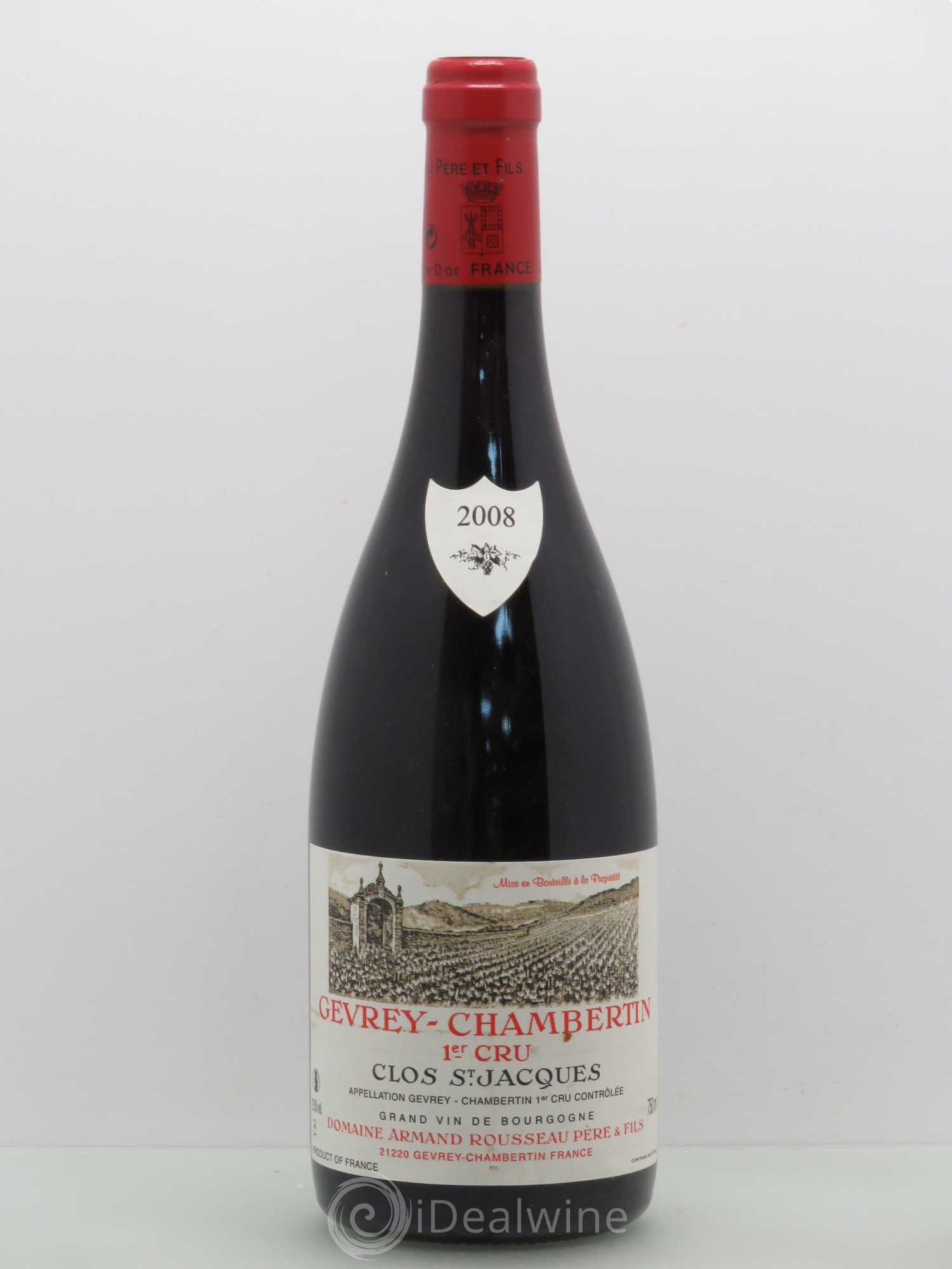 Gevrey-Chambertin 1er Cru Clos Saint-Jacques Armand Rousseau (Domaine) 2008 - Lot de 1 bouteille - 0