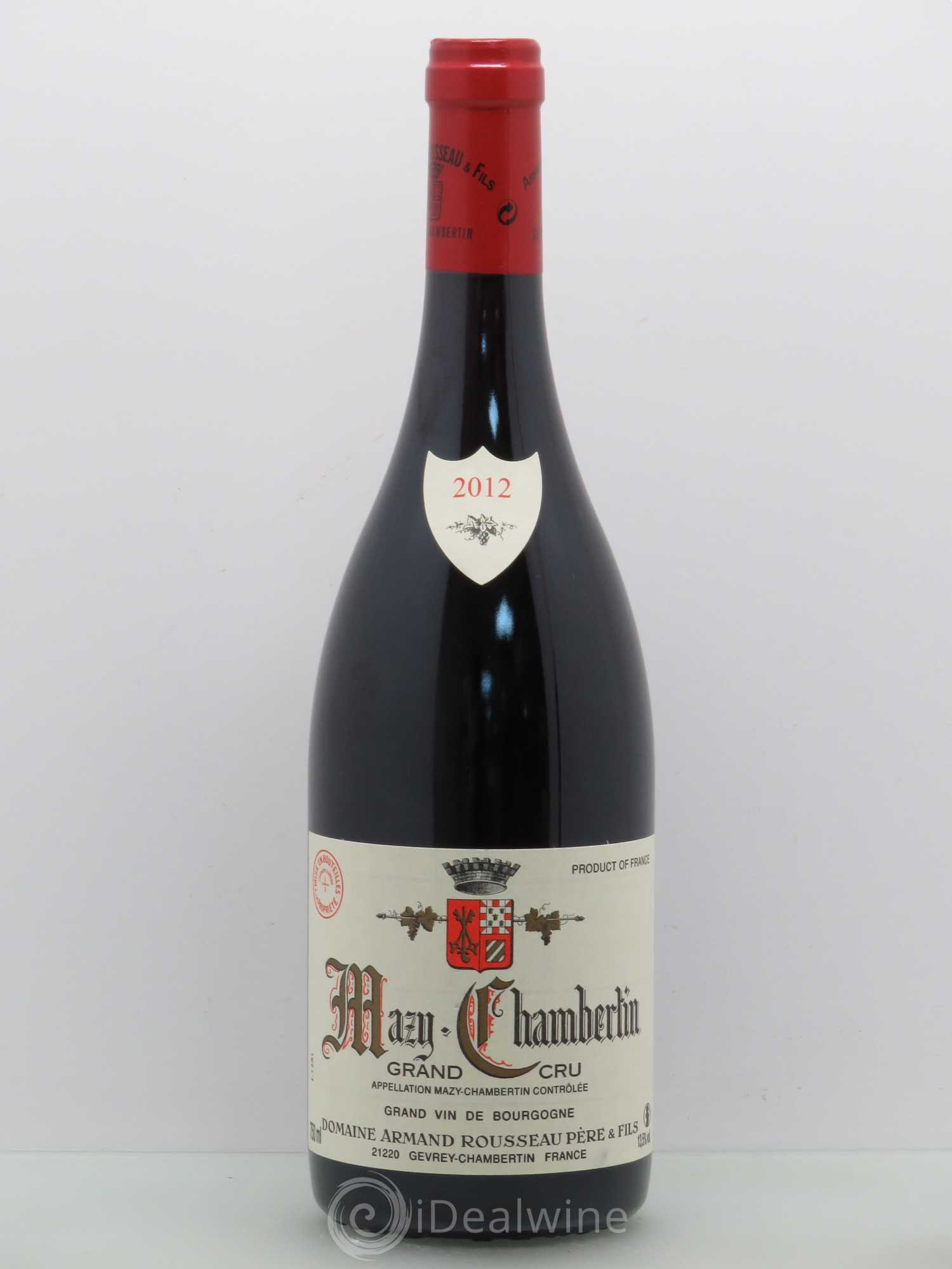 Mazis-Chambertin Grand Cru Armand Rousseau (Domaine) 2012 - Lot de 1 bouteille - 0
