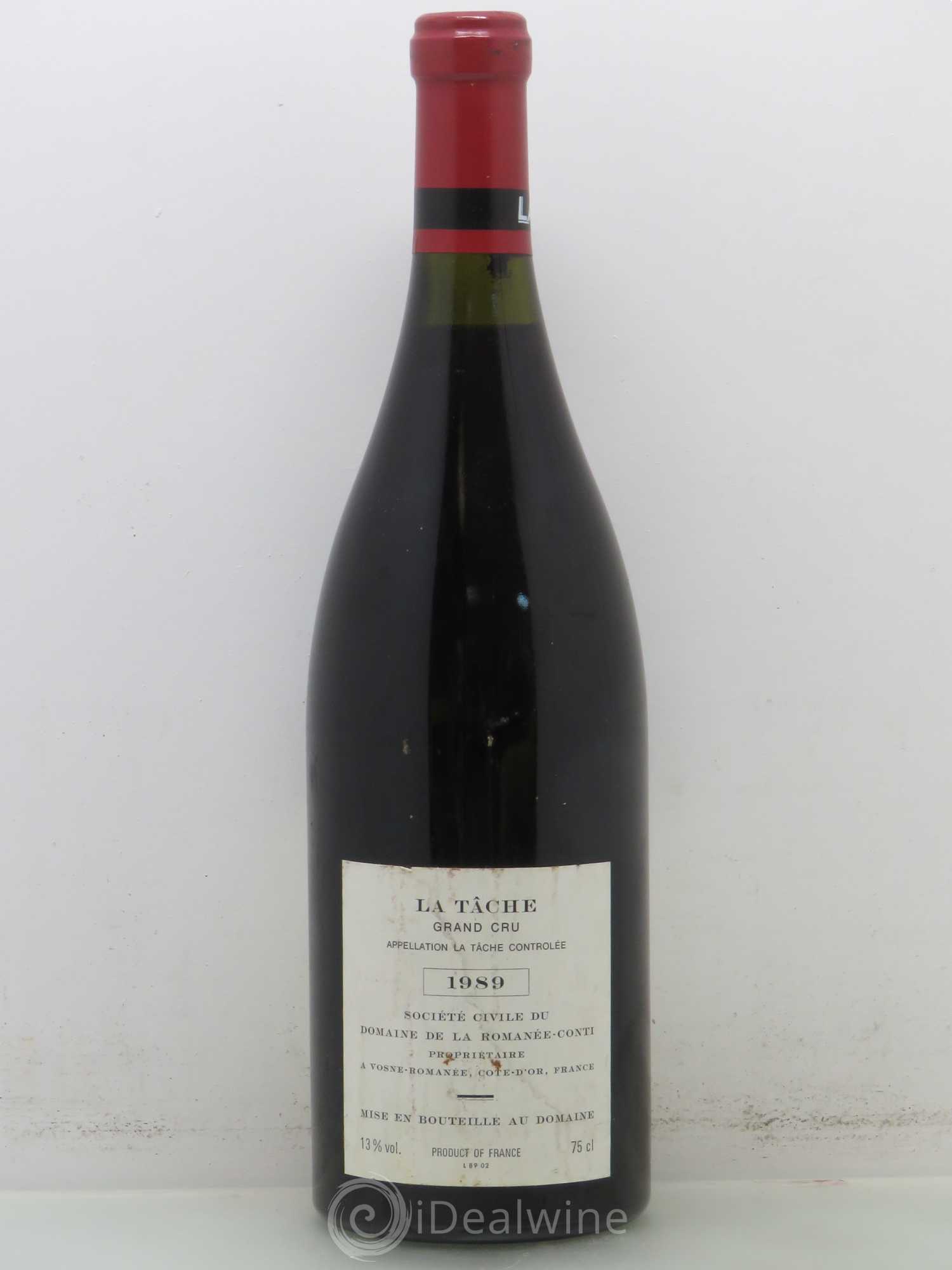 La Tâche Grand Cru Domaine de la Romanée-Conti 1989 - Lot de 1 bouteille - 1