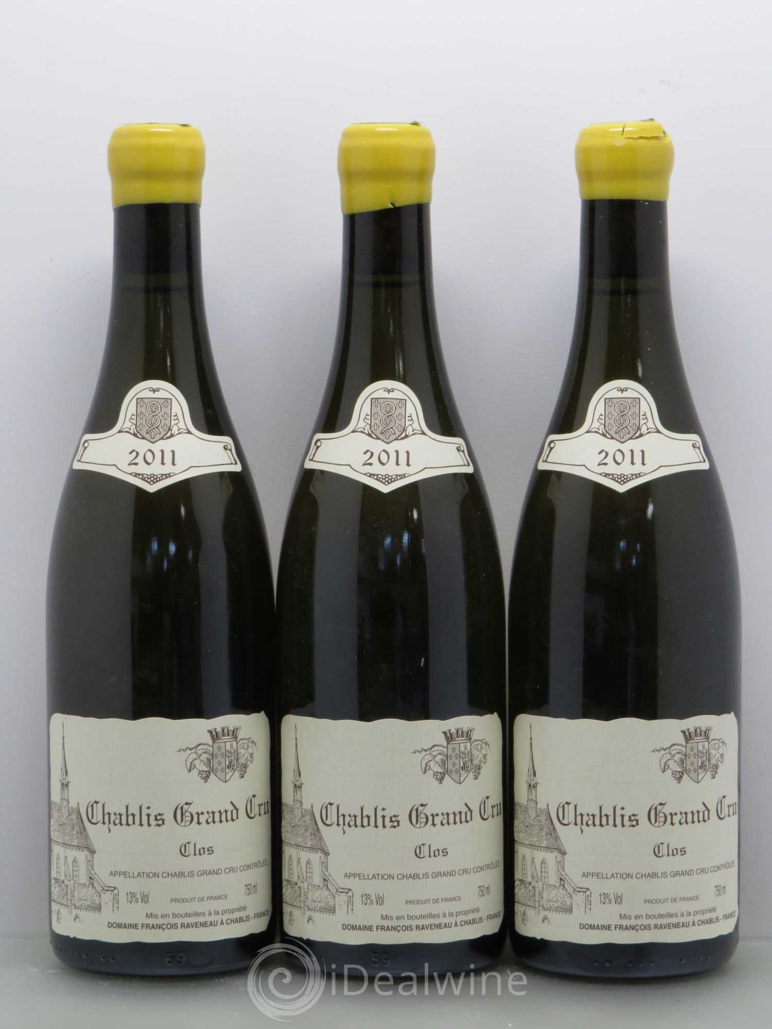 Chablis Grand Cru Clos Raveneau (Domaine) 2011 - Lot de 3 bouteilles - 0