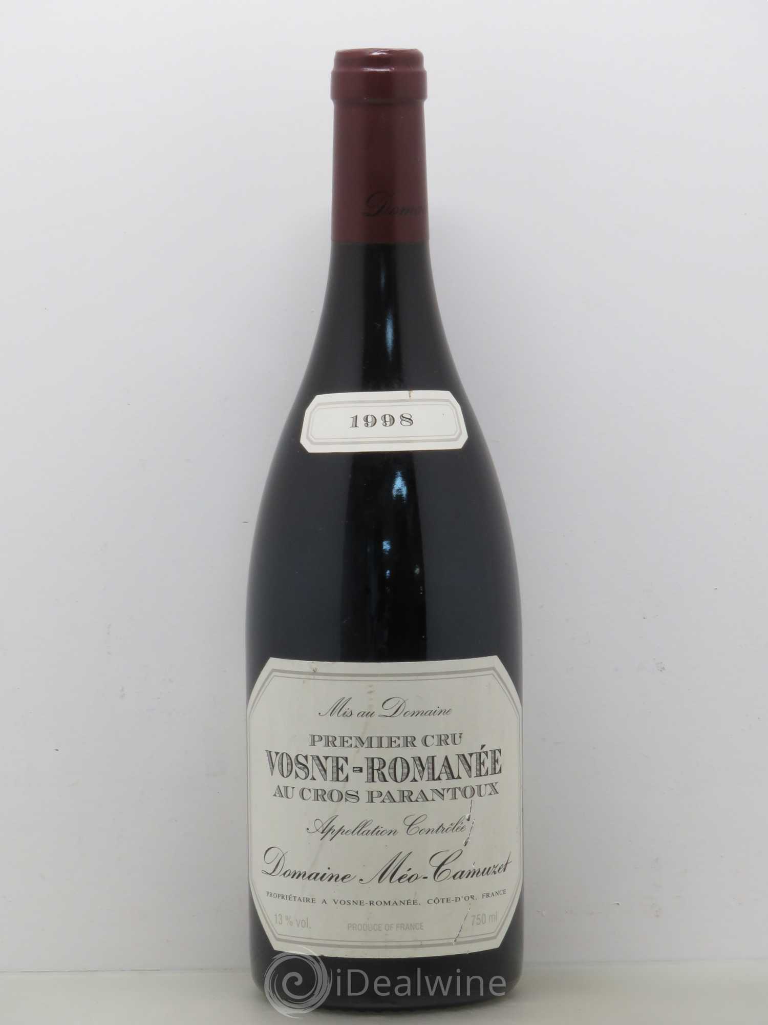 Vosne-Romanée 1er Cru Au Cros Parantoux Méo-Camuzet (Domaine) 1998 - Lot de 1 bouteille - 0