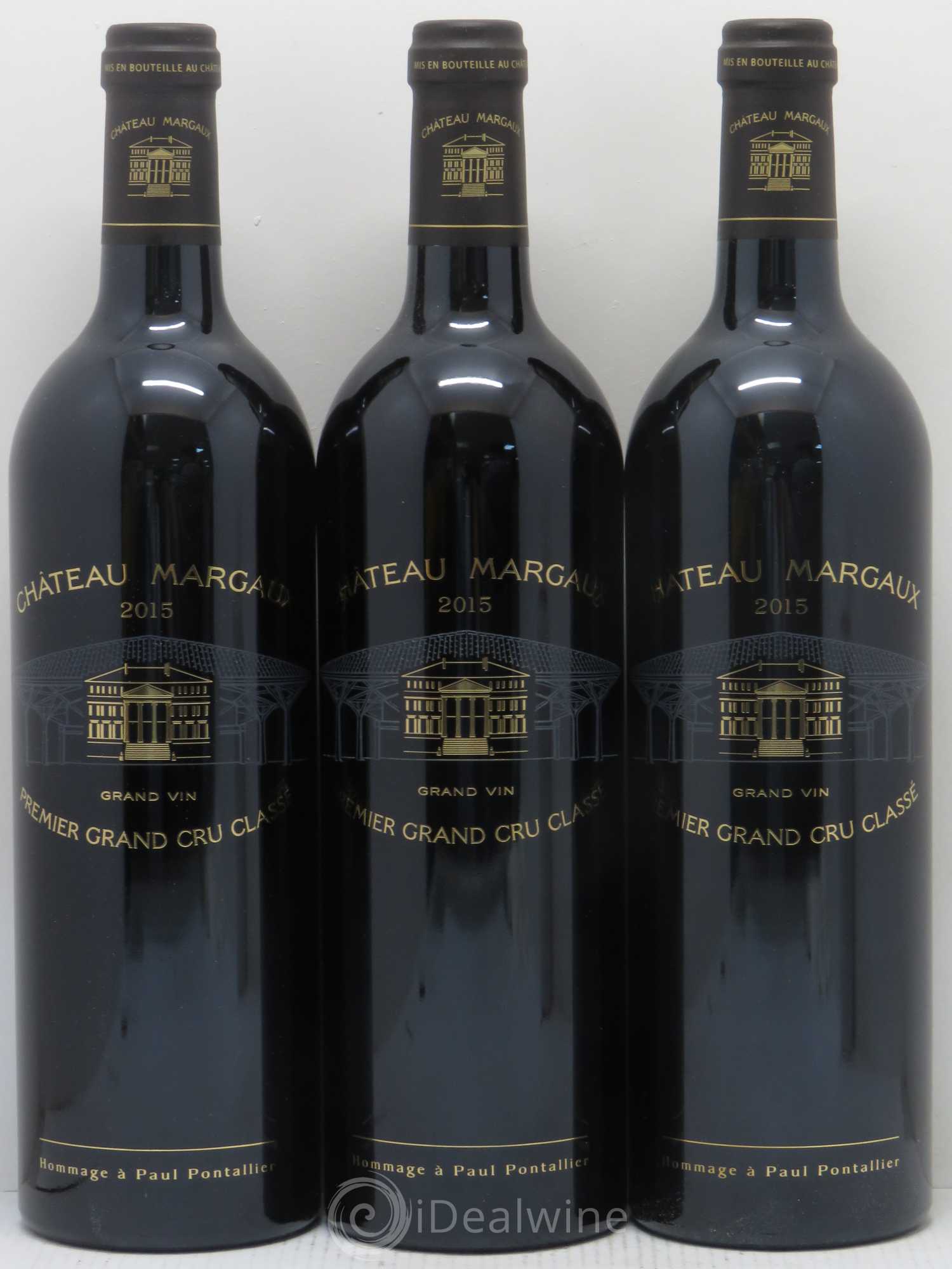 Château Margaux 1er Grand Cru Classé 2015 - Lot de 3 bouteilles - 0