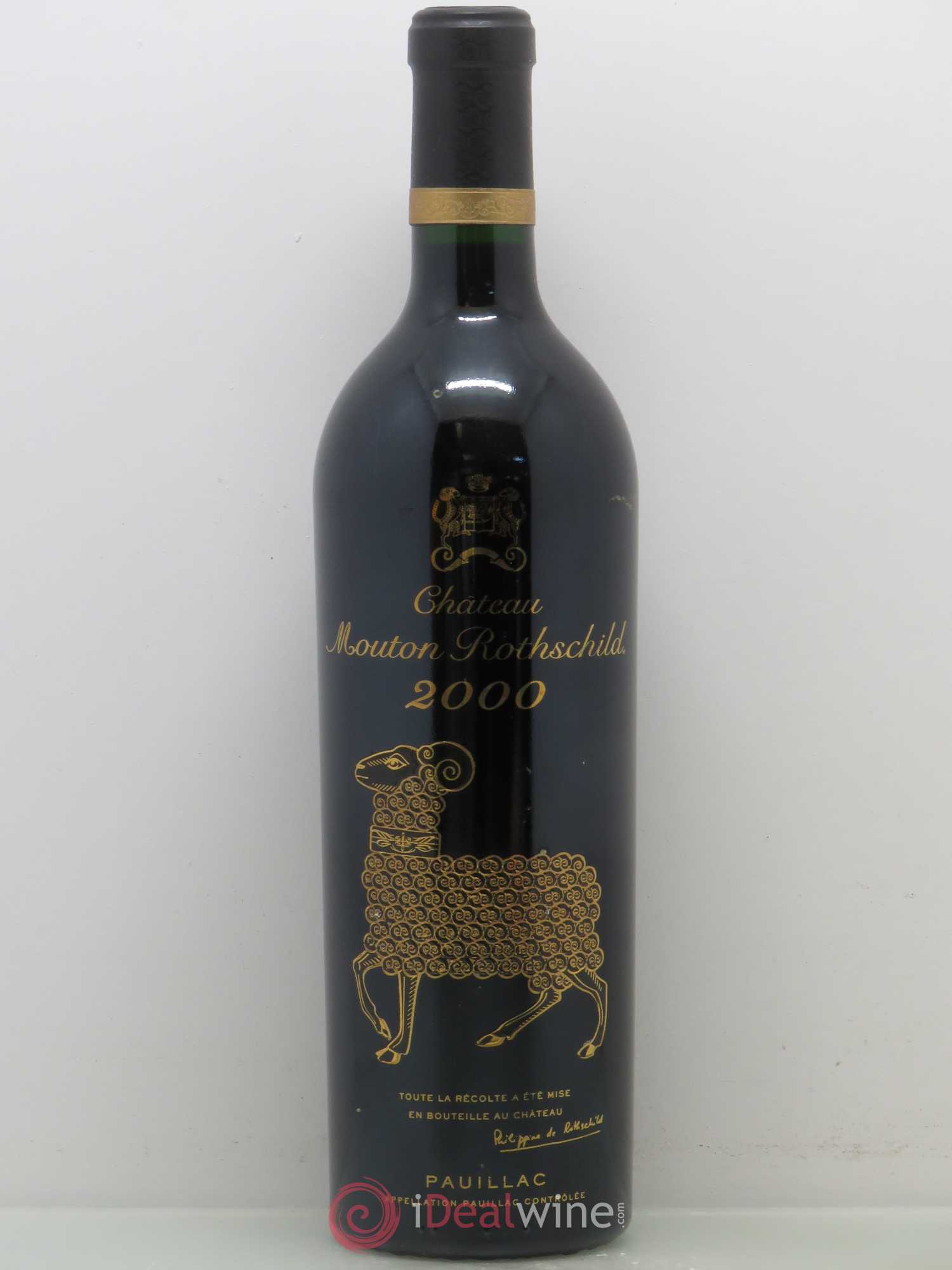 Château Mouton Rothschild 1er Grand Cru Classé 2000 - Lot de 1 bouteille - 0