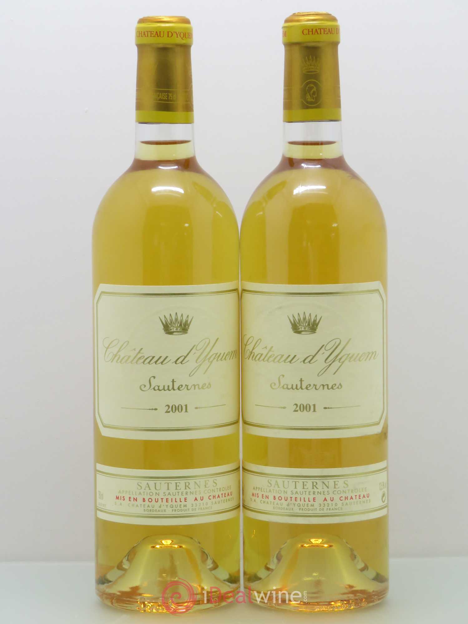 Château d' Yquem 1er Cru Classé Supérieur (senza prezzo di riserva) 2001 - Lotto di 2 bottiglie - 0