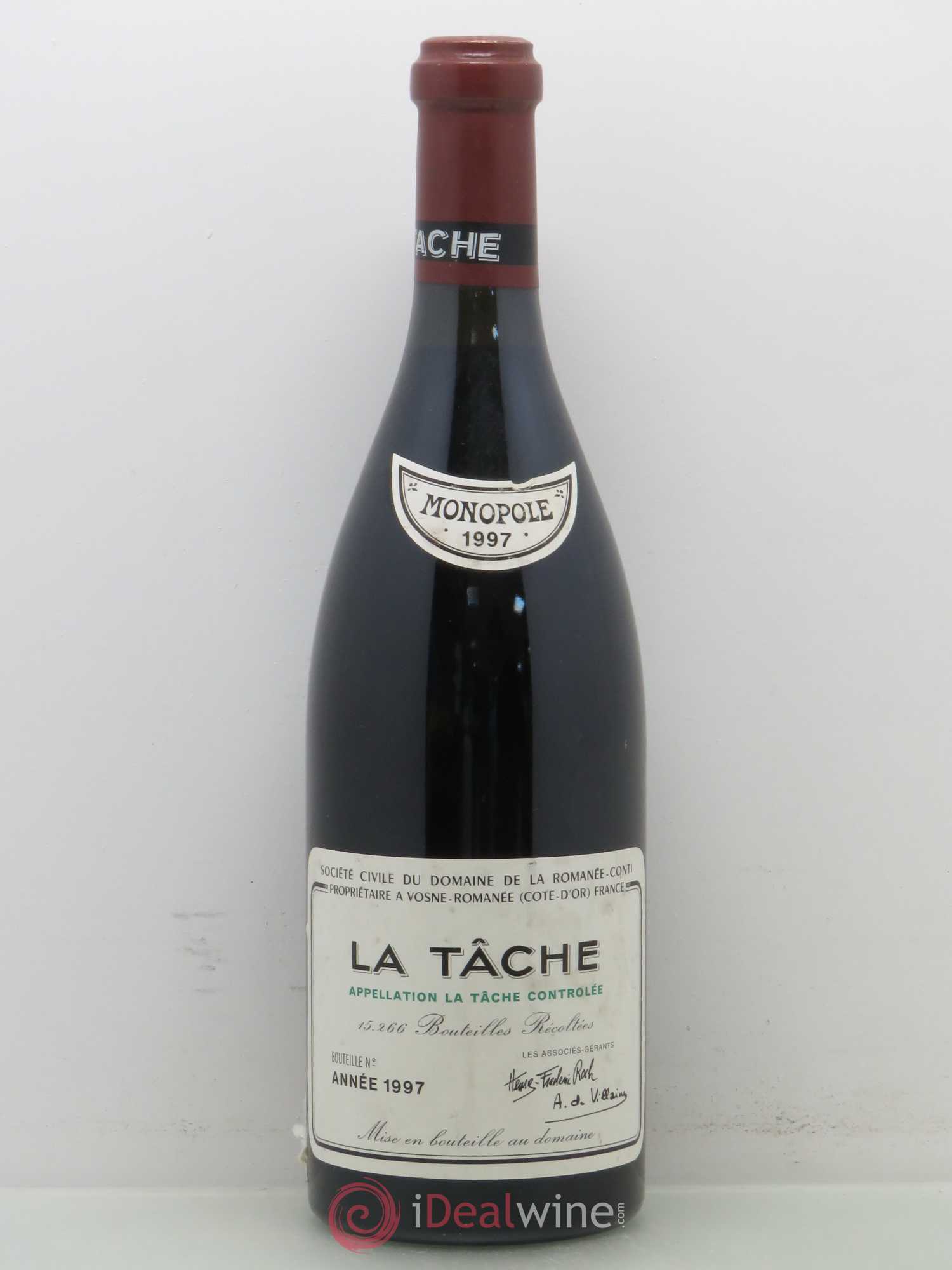La Tâche Grand Cru Domaine de la Romanée-Conti 1997 - Lot de 1 bouteille - 0