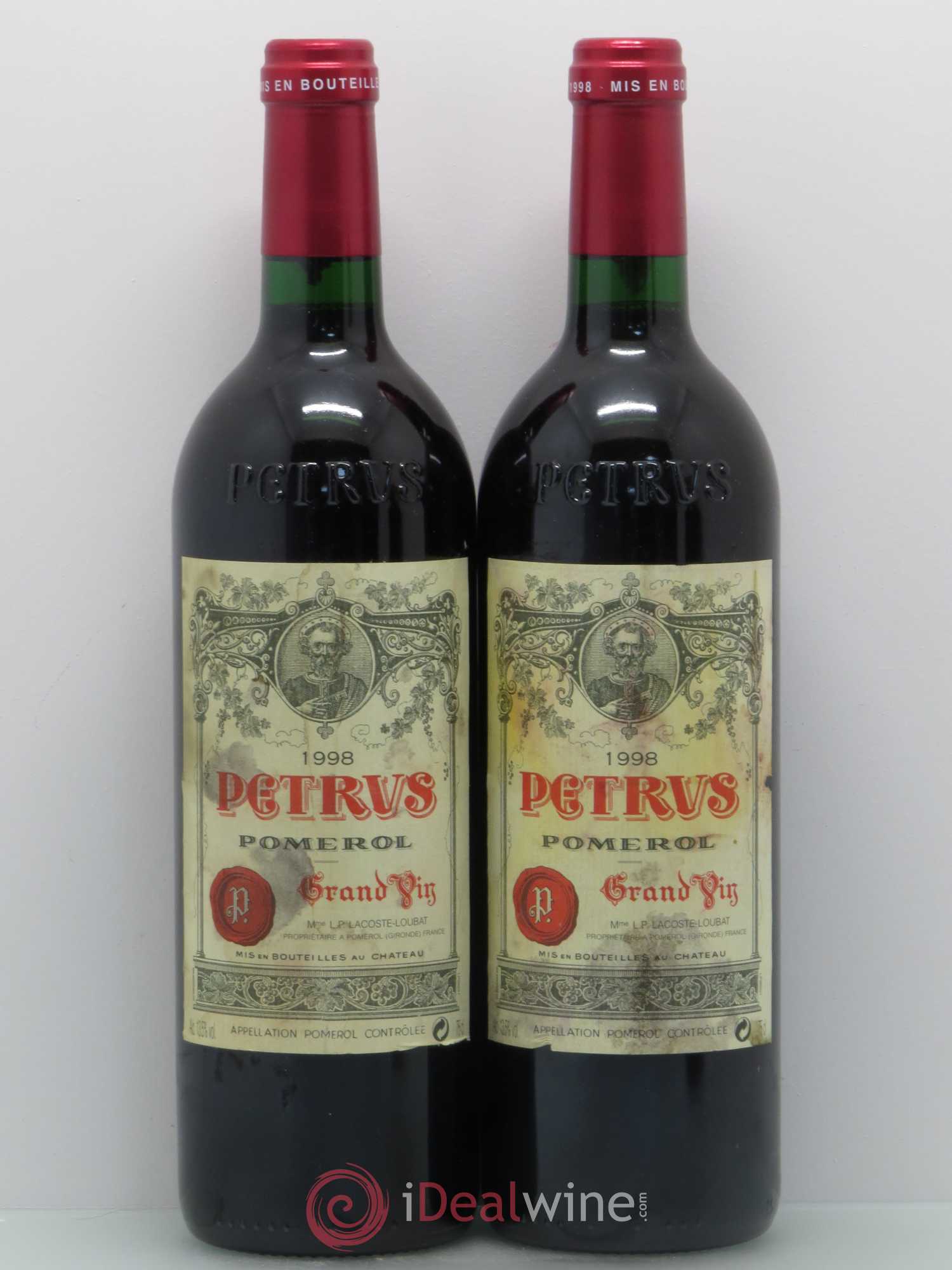Petrus 1998 - Lot de 2 bouteilles - 0