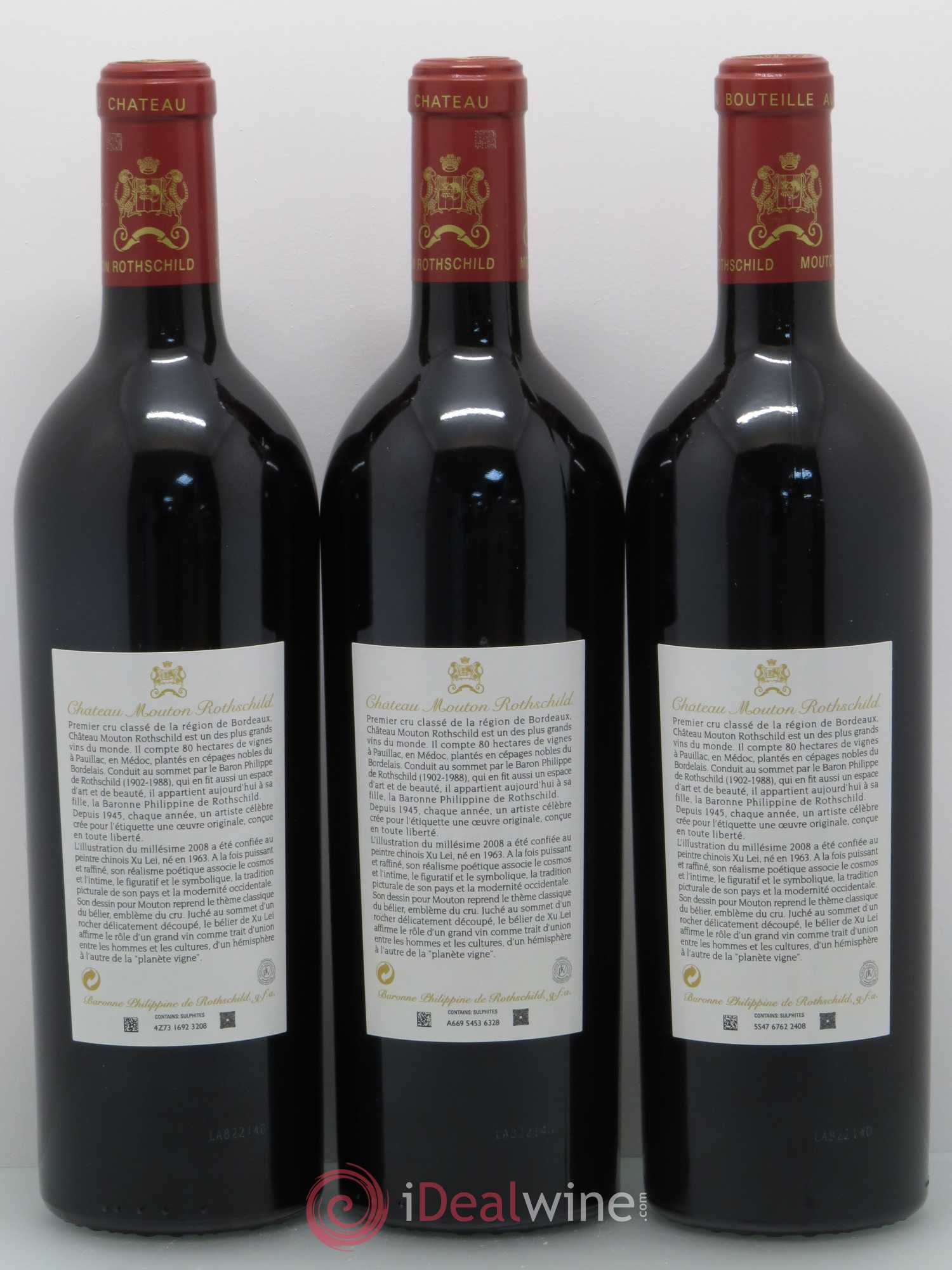 Château Mouton Rothschild 1er Grand Cru Classé 2008 - Lot de 12 bouteilles - 2