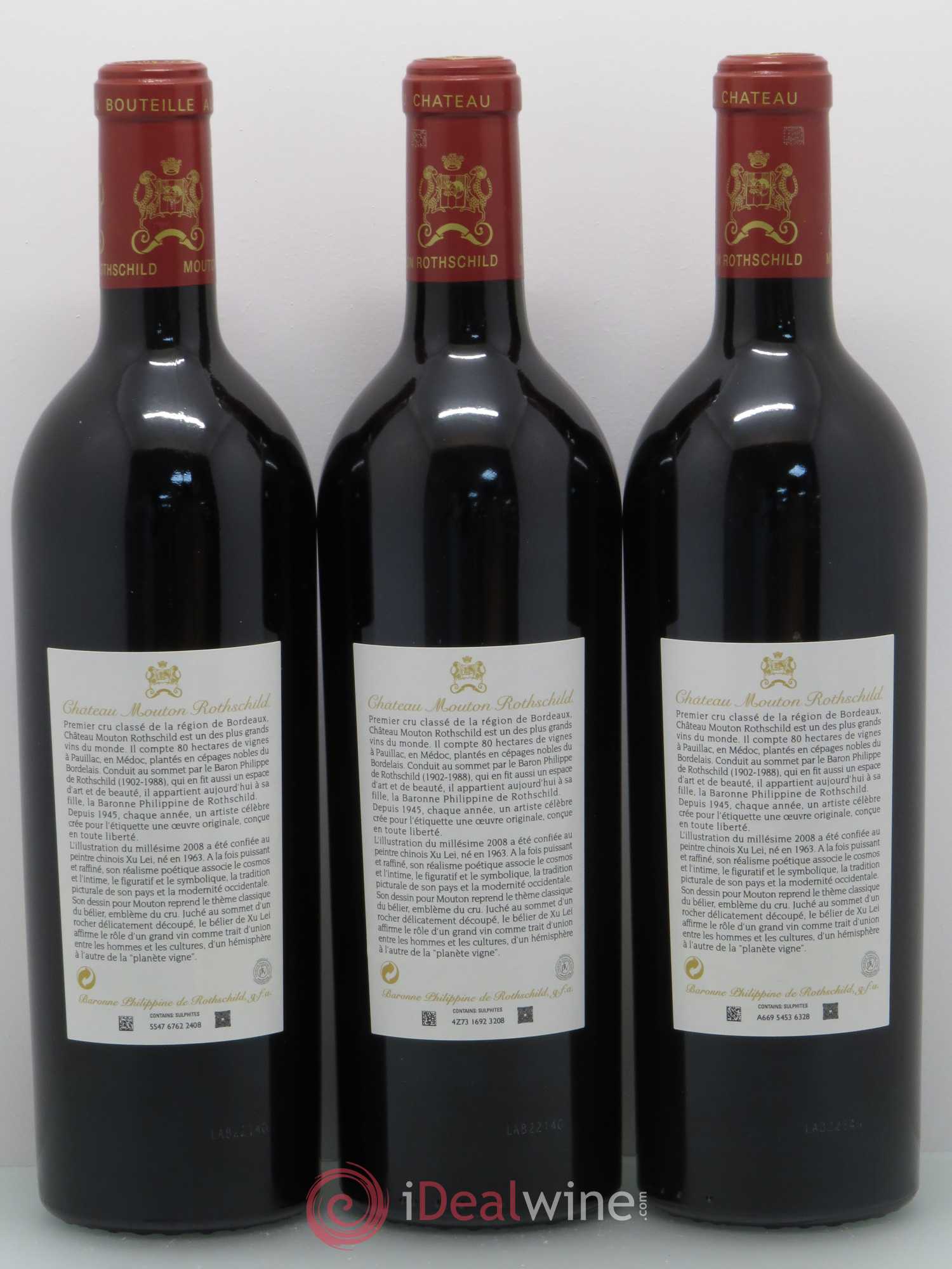 Château Mouton Rothschild 1er Grand Cru Classé 2008 - Lot de 12 bouteilles - 4