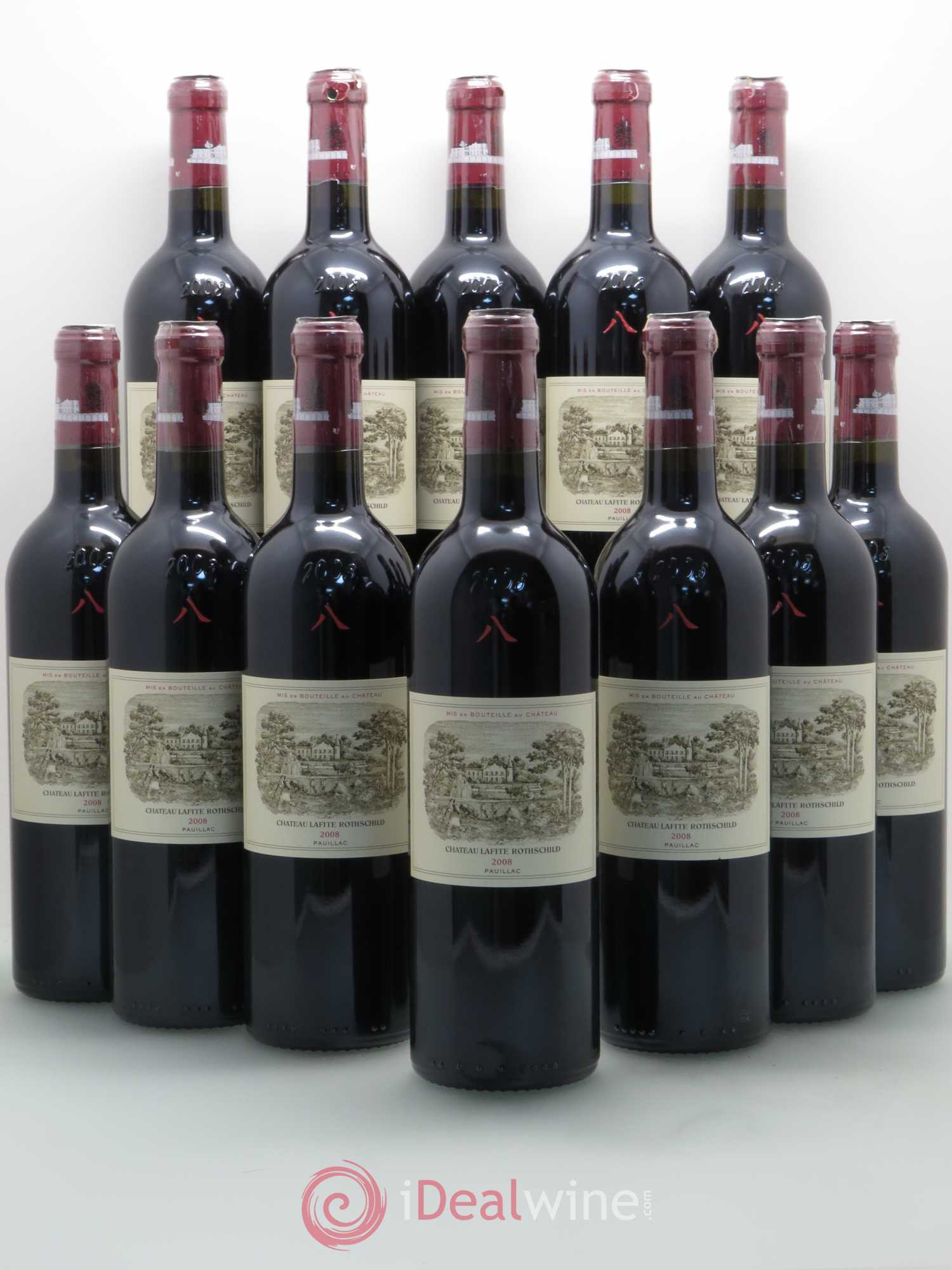 Château Lafite Rothschild 1er Grand Cru Classé 2008 - Lot de 12 bouteilles - 0