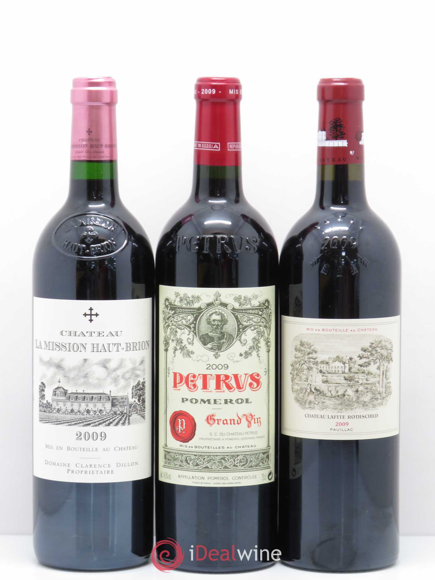 Caisse Collection Duclot 2009 (1 Petrus 1 Cheval 1 Mission Haut Brion 1 Haut Brion 1 Margaux 1 Lafite Rothschild 1 Latour 1 Yquem 1 Mouton Rothschild) 2009 - Lot de 1 bouteille - 3