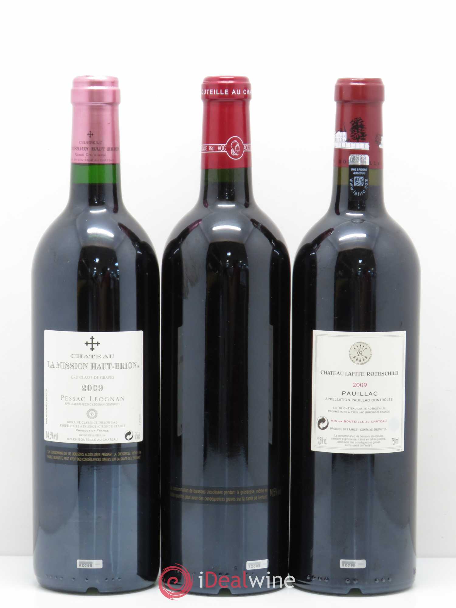 Caisse Collection Duclot 2009 (1 Petrus 1 Cheval 1 Mission Haut Brion 1 Haut Brion 1 Margaux 1 Lafite Rothschild 1 Latour 1 Yquem 1 Mouton Rothschild) 2009 - Lot de 1 bouteille - 4