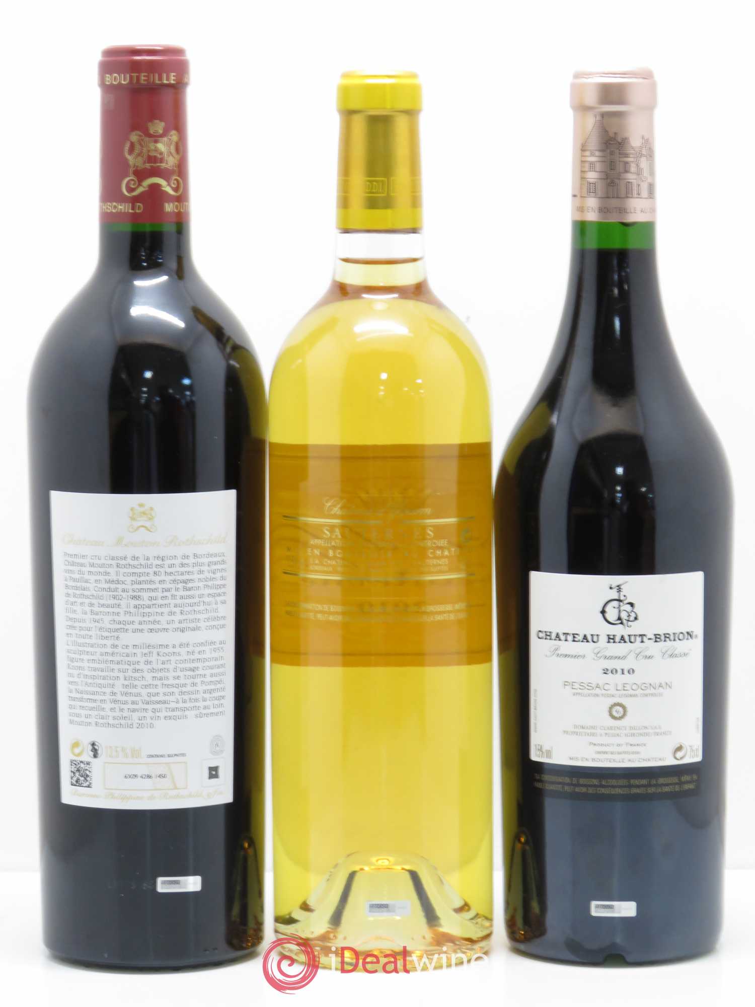 Caisse Collection Duclot (1 Petrus 1 Cheval 1 Mission Haut Brion 1 Haut Brion 1 Margaux 1 Lafite Rothschild 1 Latour 1 Yquem 1 Mouton Rothschild) 2010 - Posten von 1 Flasche - 10