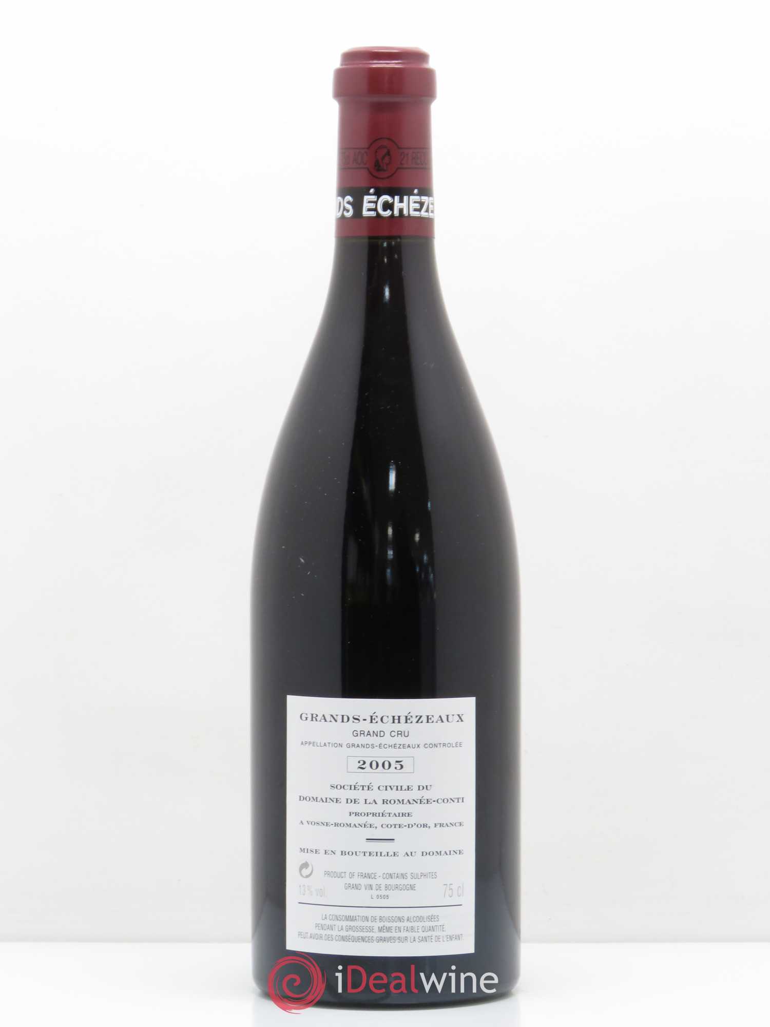 Grands-Echezeaux Grand Cru Domaine de la Romanée-Conti 2005 - Lot de 1 bouteille - 1