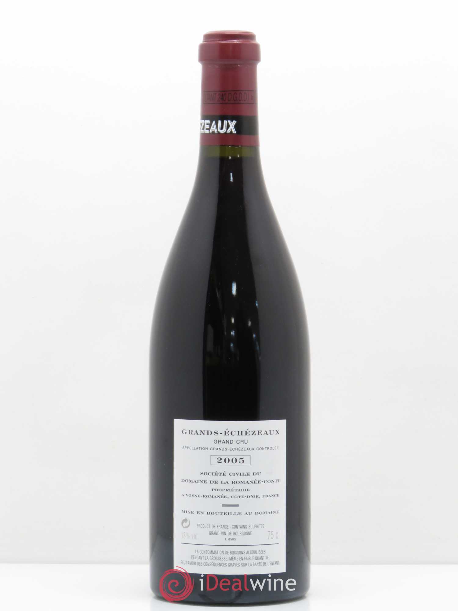 Grands-Echezeaux Grand Cru Domaine de la Romanée-Conti 2005 - Lot de 1 bouteille - 1