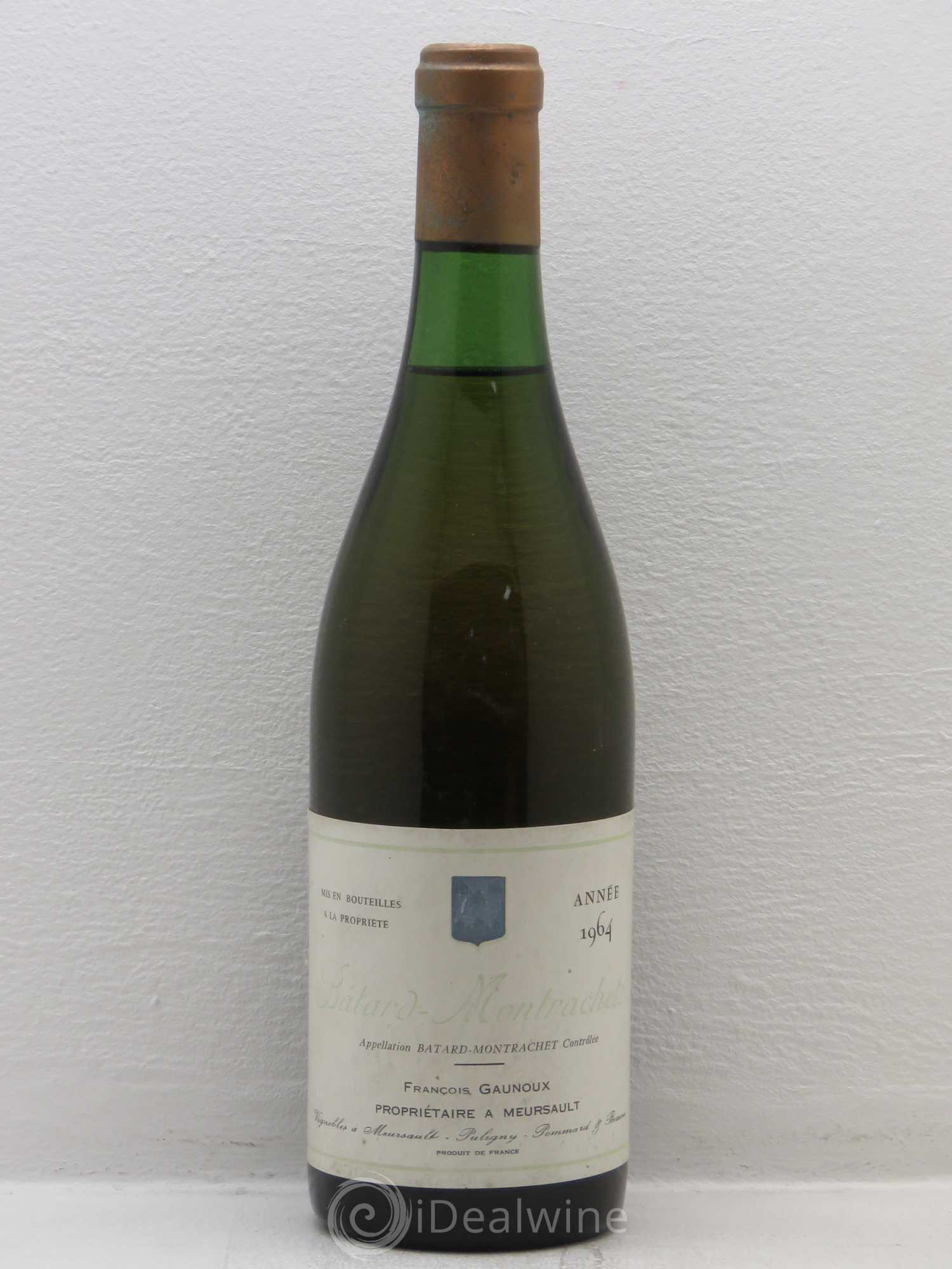 Bâtard-Montrachet Grand Cru Francois Gaunoux 1964 - Posten von 1 Flasche - 0