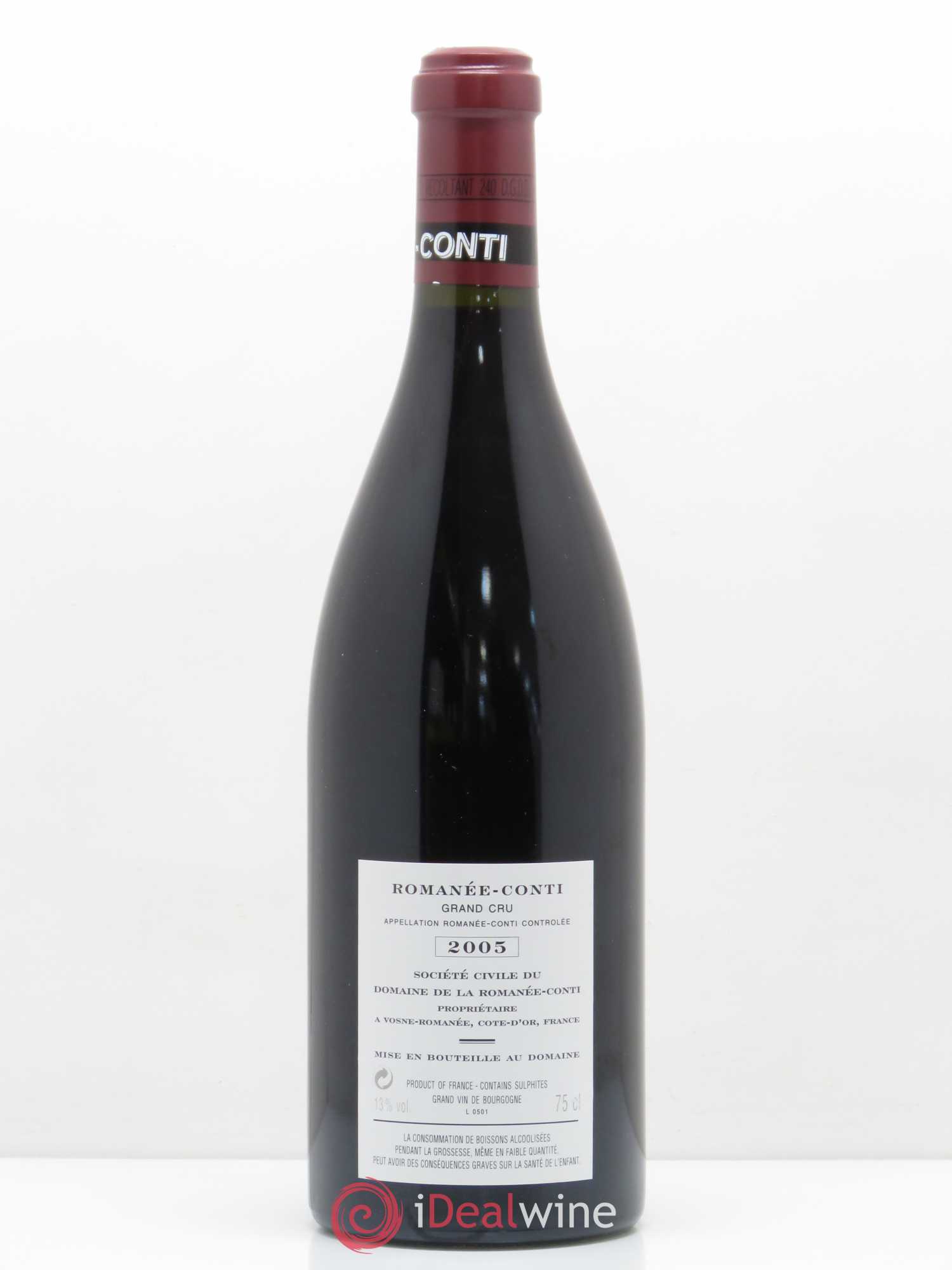 Romanée-Conti Grand Cru Domaine de la Romanée-Conti 2005 - Lot de 1 bouteille - 1